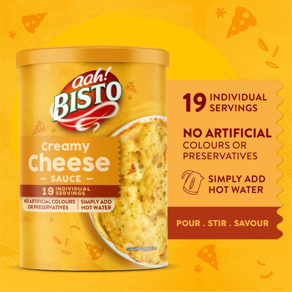 Bisto Cheese Sauce Mix - Thick, Creamy & Delicious | 170g Drum 3