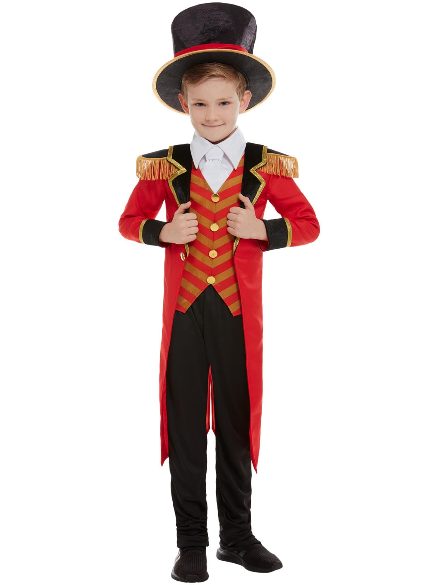 Smiffys Ringmaster Costume - Child Boys Fancy Dress with Jacket, Trousers, Mock Shirt & Hat 1