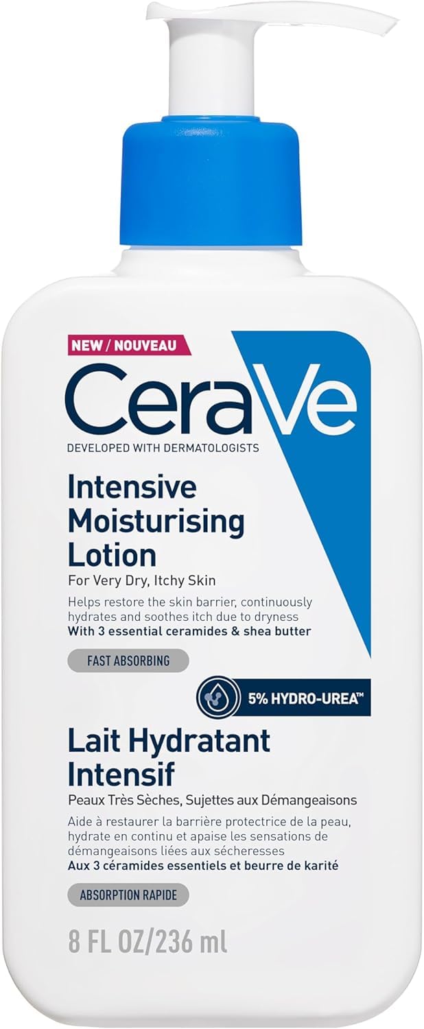 CeraVe Intensive Moisturising Lotion - 72 Hour Hydration | Hyaluronic Acid & Ceramides | 236 ml