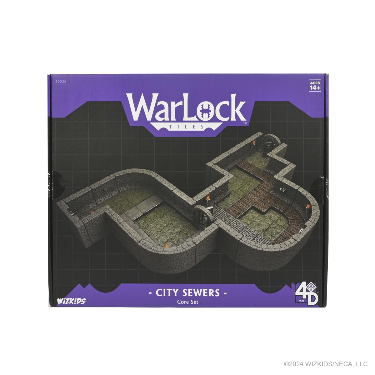 WizKids WarLock Tiles Core Set: City Sewers | Modular Tile-Based Game System