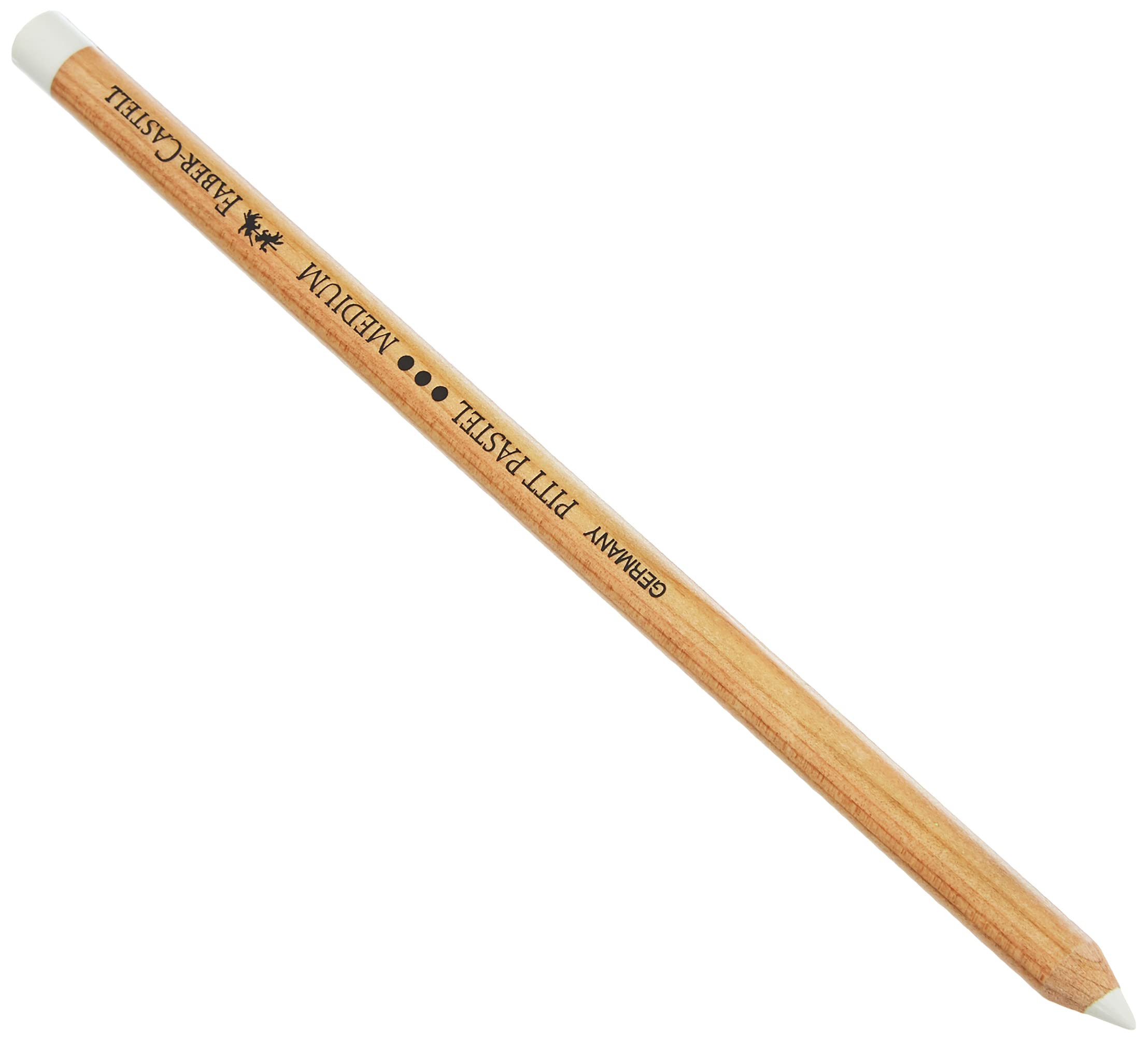 Faber-Castell PITT Monochrome Artists' Medium Pastel Pencil - White | HB Hardness | Grease/Oil Free