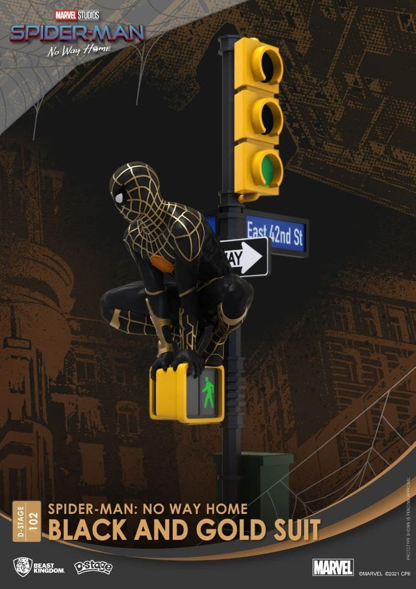 Beast Kingdom DS-102-Spider-Man: No Way Home-Black and Gold Suit