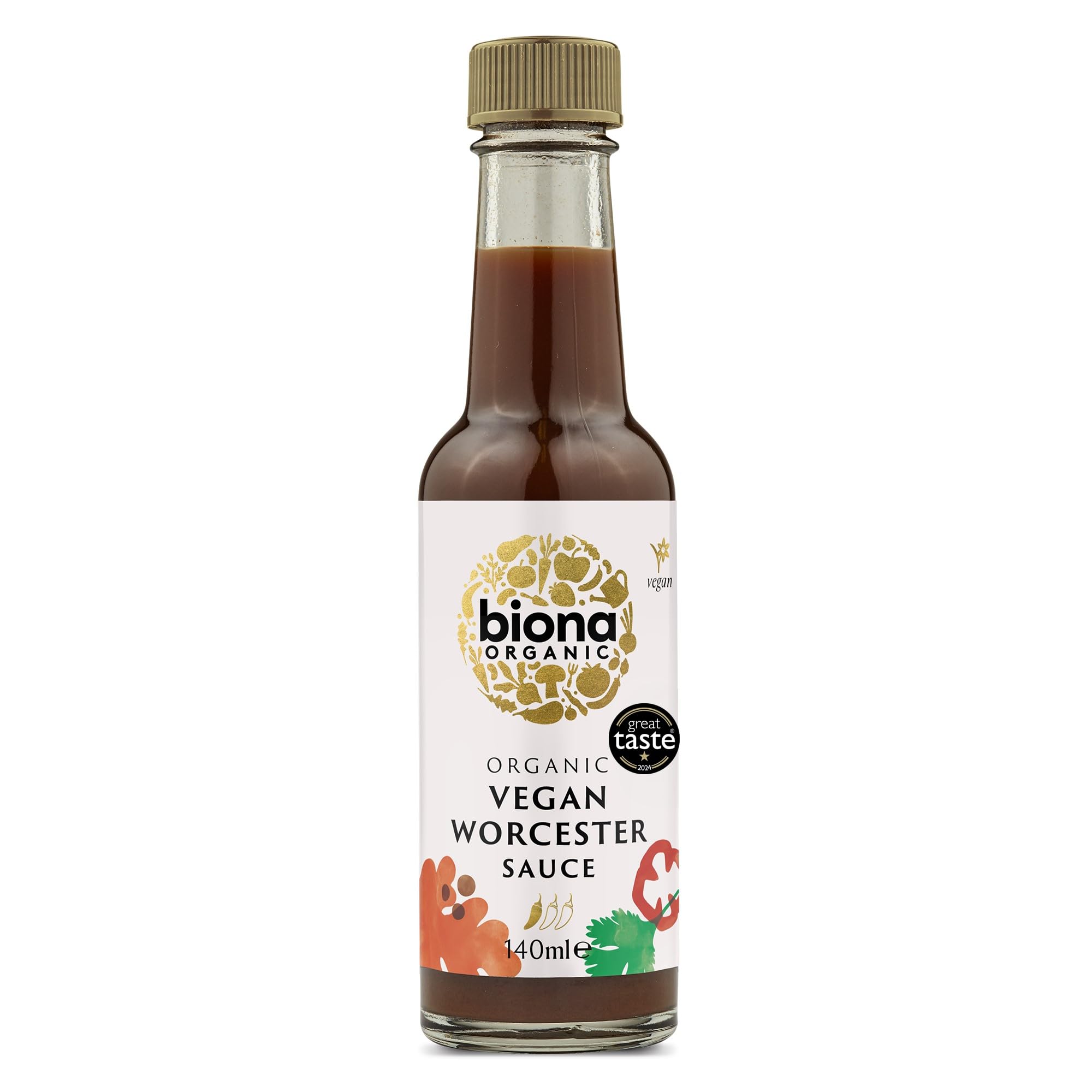 Biona Organic Worcester Sauce - Gluten-Free & Organic | 140ml | Great Taste 2024 Winner