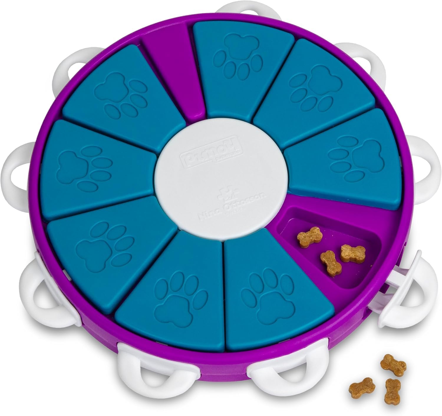 Outward Hound Nina Ottosson Dog Twister Interactive Treat Puzzle Toy - Advanced Level 3 | Plastic | Purple/Blue