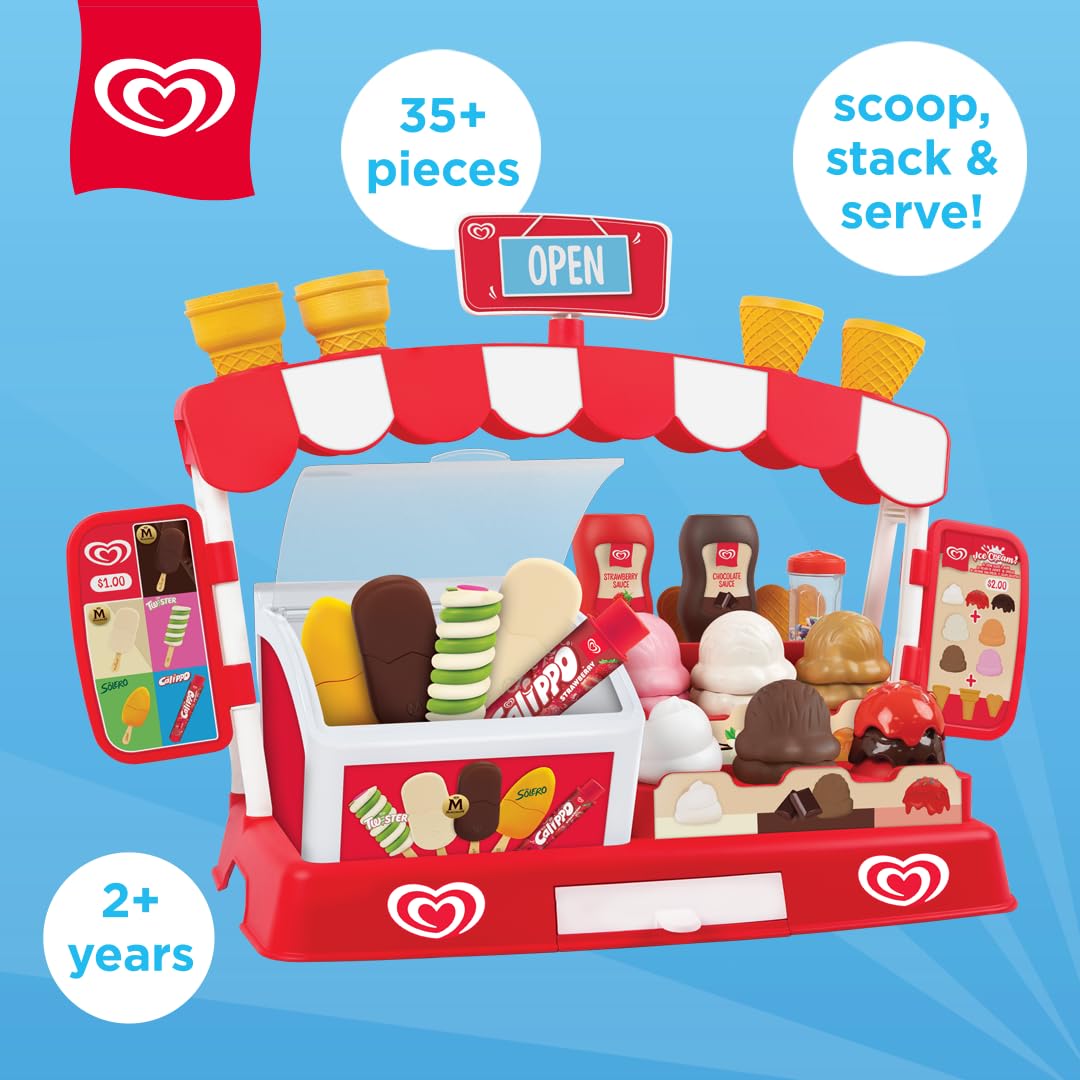 Casdon Walls Ice Cream Parlour Playset - Pretend Ice Cream Shop Toy for Children Aged 2+ | 35+ Pieces 7