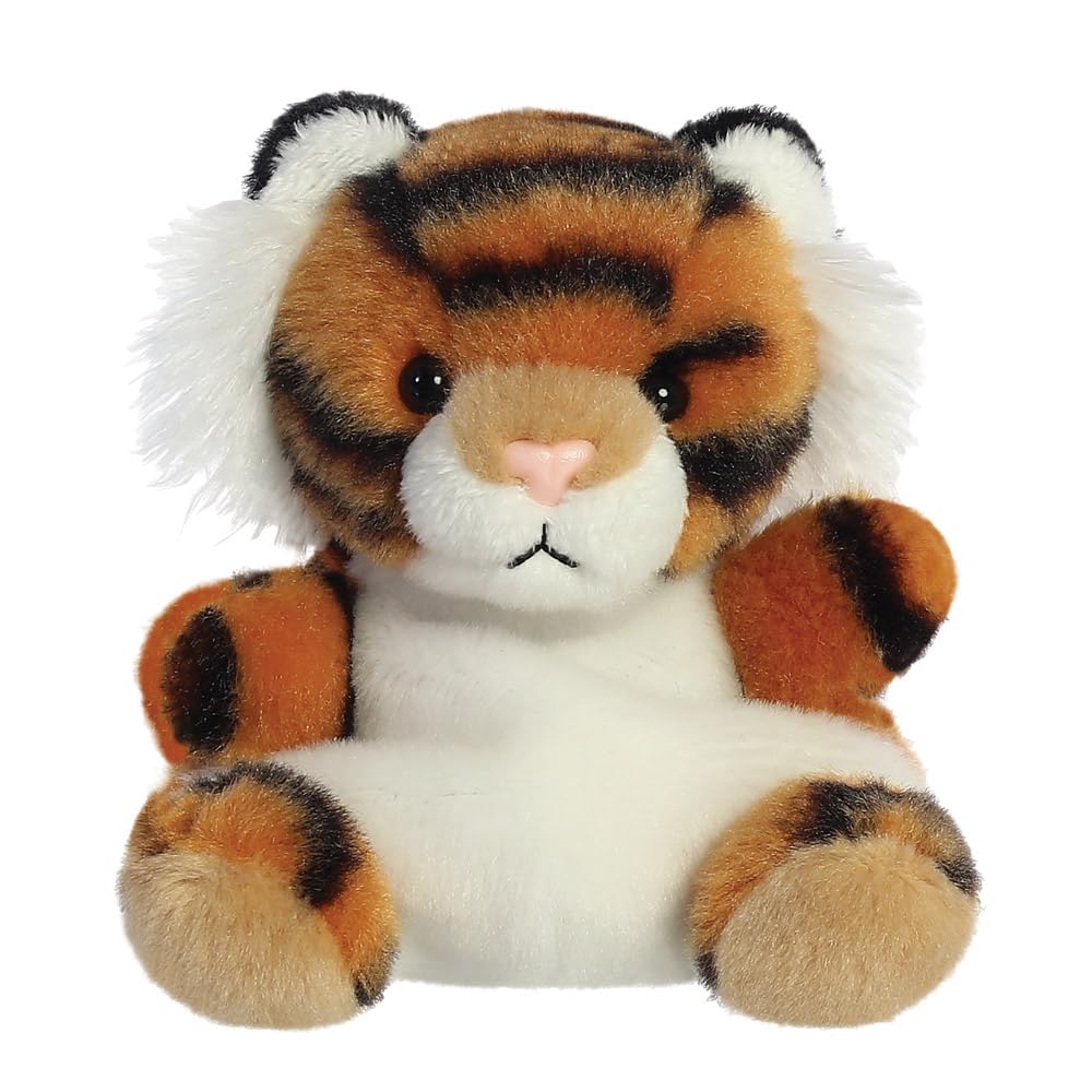 AURORA Palm Pals Indy Tiger Soft Toy | 13cm | Orange & Black | Suitable from Birth 1