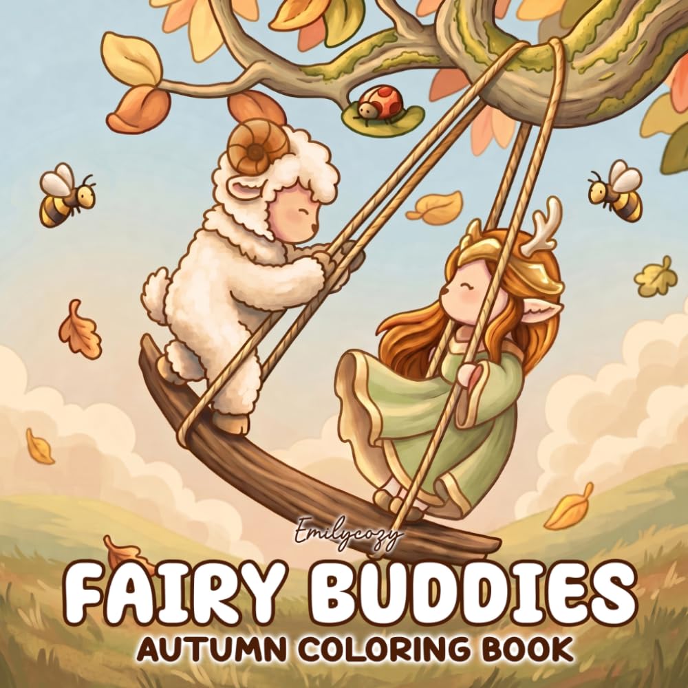 Emily Cozy Fairy Buddies Autumn Coloring Book | Paperback | 88 Pages