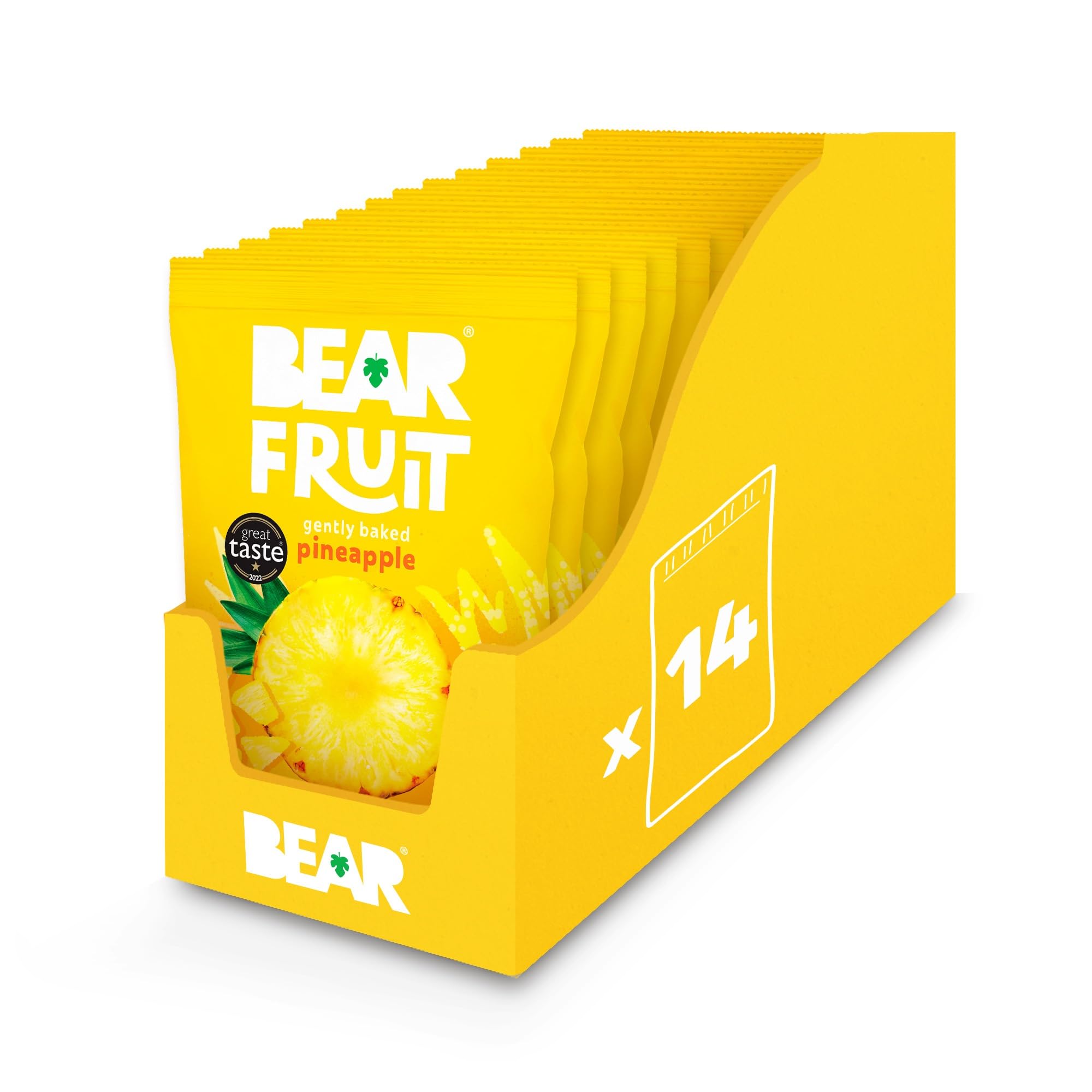 BEAR Fruit Dried Pineapple Packs - 14 x 35g Gently Baked Fruit | Vegan | Gluten-Free 1