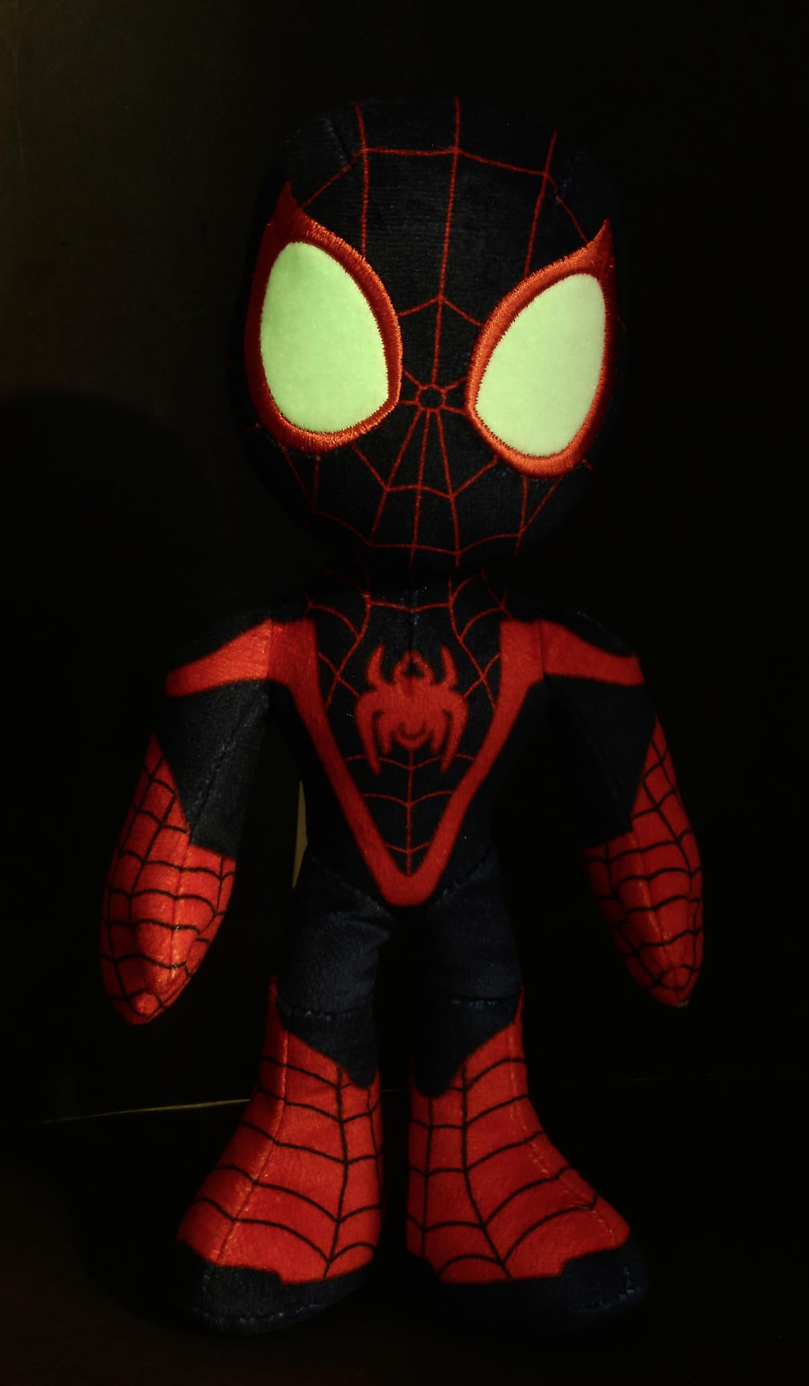 Simba Spider-Man Miles Morales Action Figure - 25cm Soft Toy with Glow-in-the-Dark Eyes 3