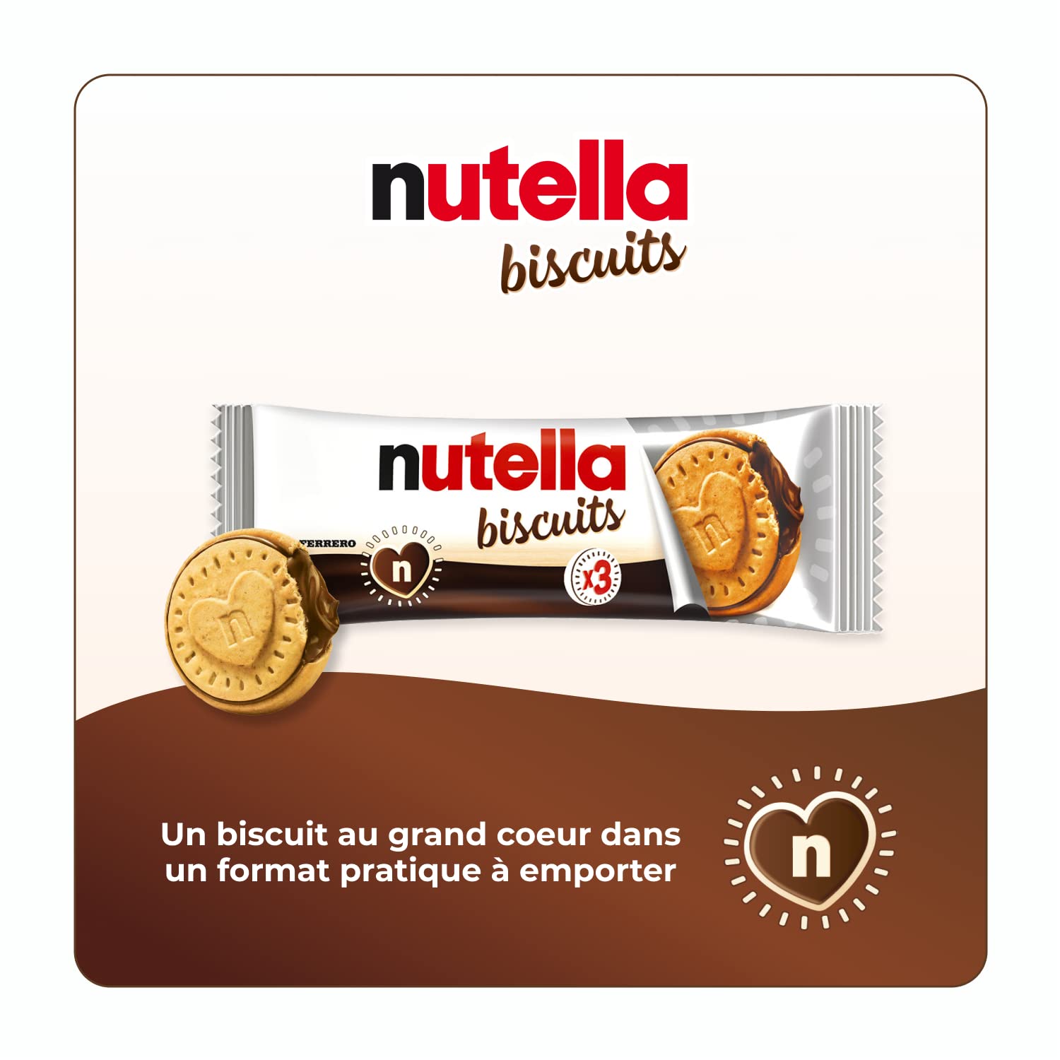 Nutella Chocolate Biscuits, Crunchy Golden Biscuit Snack with Hazelnut Cocoa Filling, 3x28 Packs 2