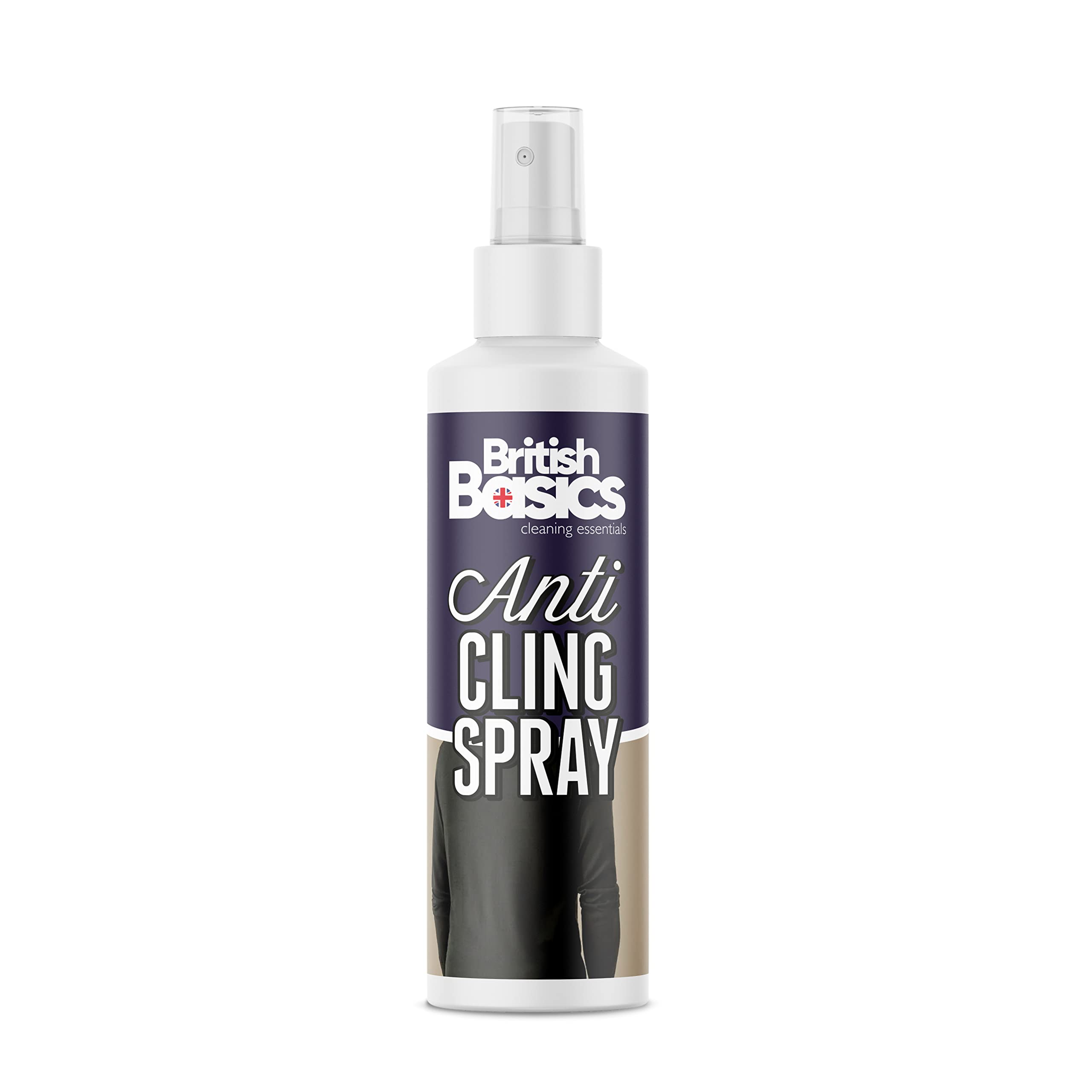 BritishBasics Anti-Cling/Static Charge Spray for Clothes & Garments | 250ml Clear Spray 1