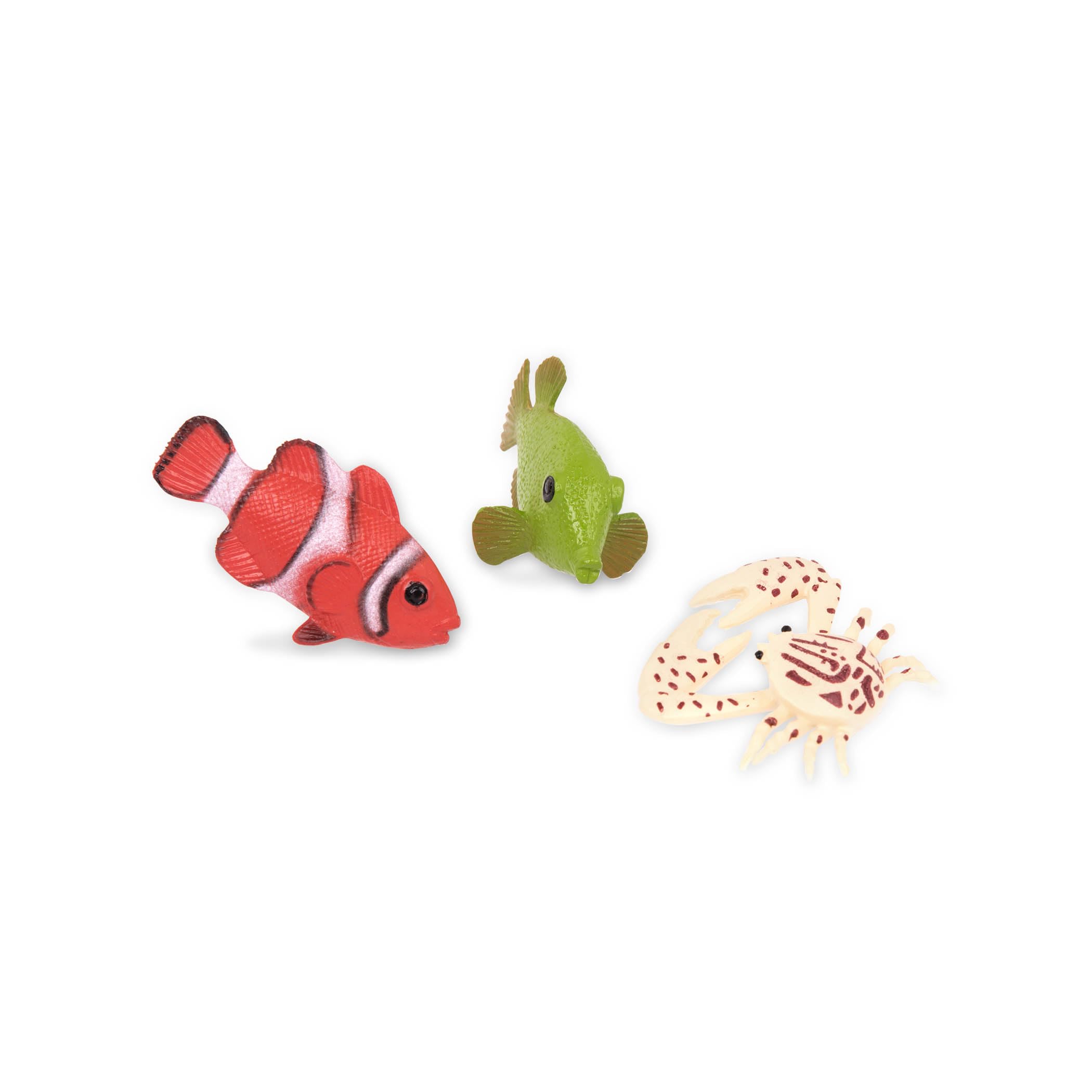Terra by Battat – 60pcs Tropical Fish & Crab Toys – Mini Plastic Ocean Animal Playset for Kids 2