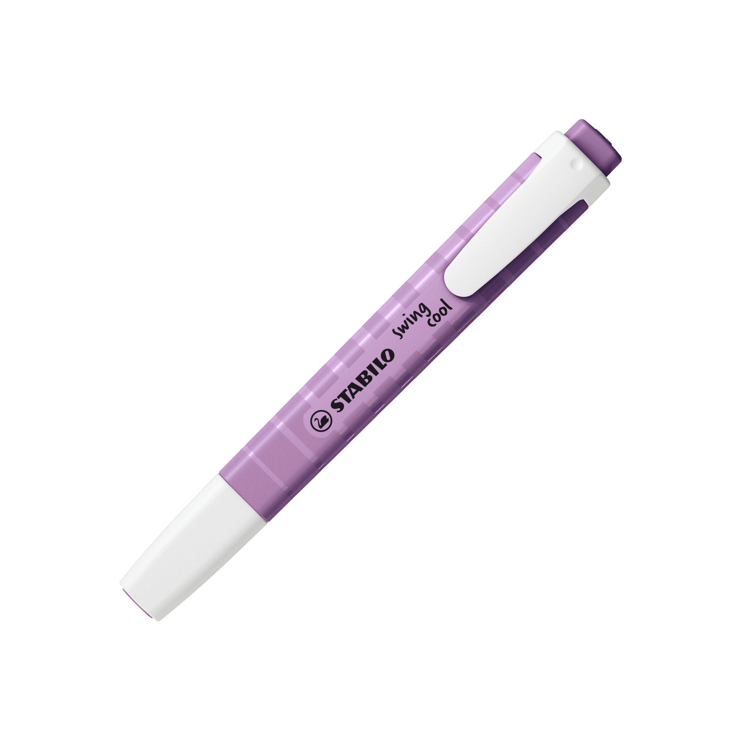 STABILO swing cool NatureCOLORS Wildflower Highlighter - Pack of 4 | Chisel Tip | Anti-Dry-Out