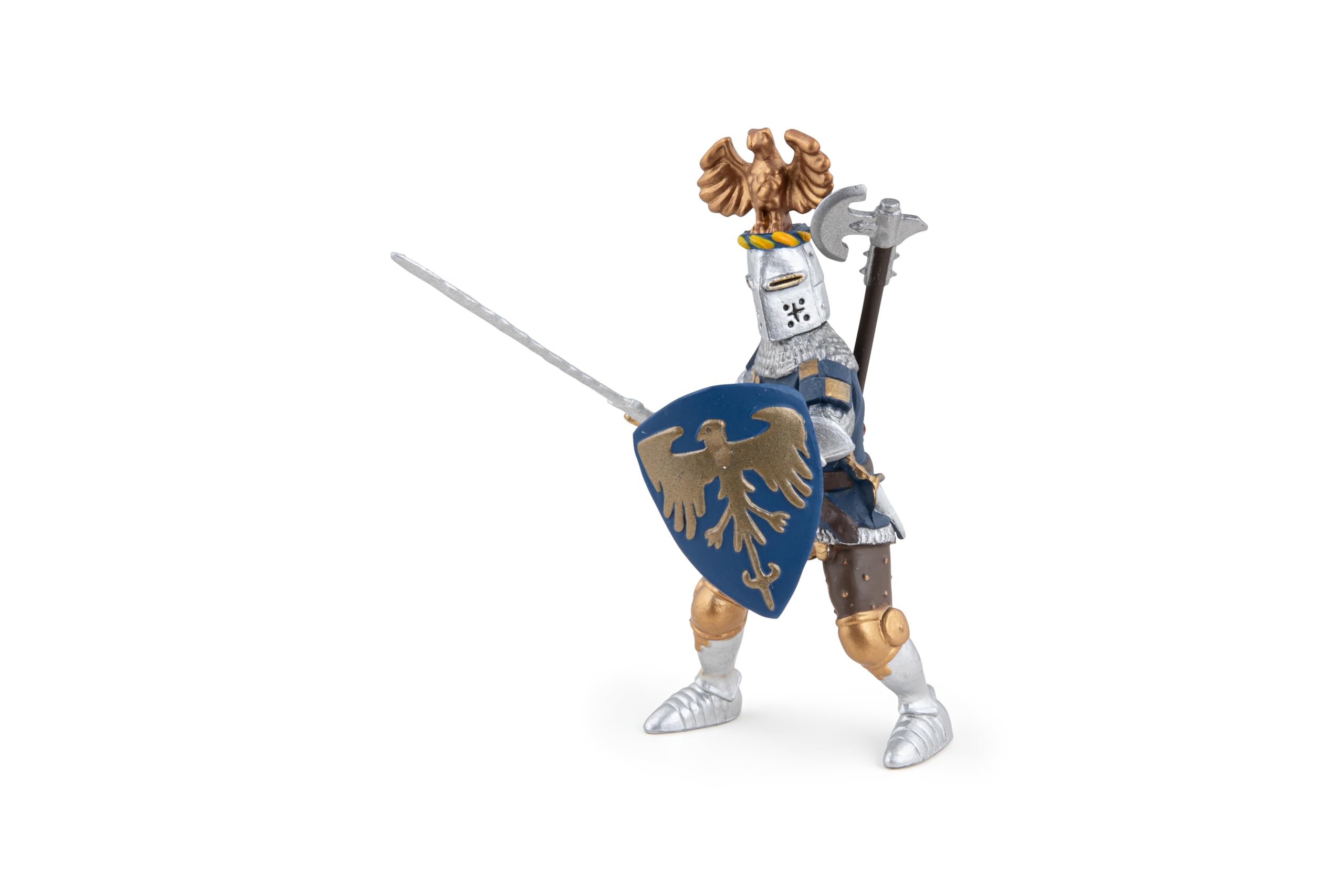 Papo MEDIEVAL-FANTASY Figurine 39362 Crested Blue Knight, Multicolour 5