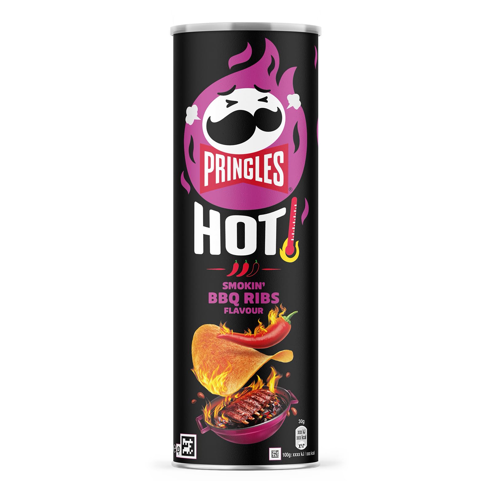 Pringles Hot Smokin BBQ Ribs Flavour Crisps | 160g Tube