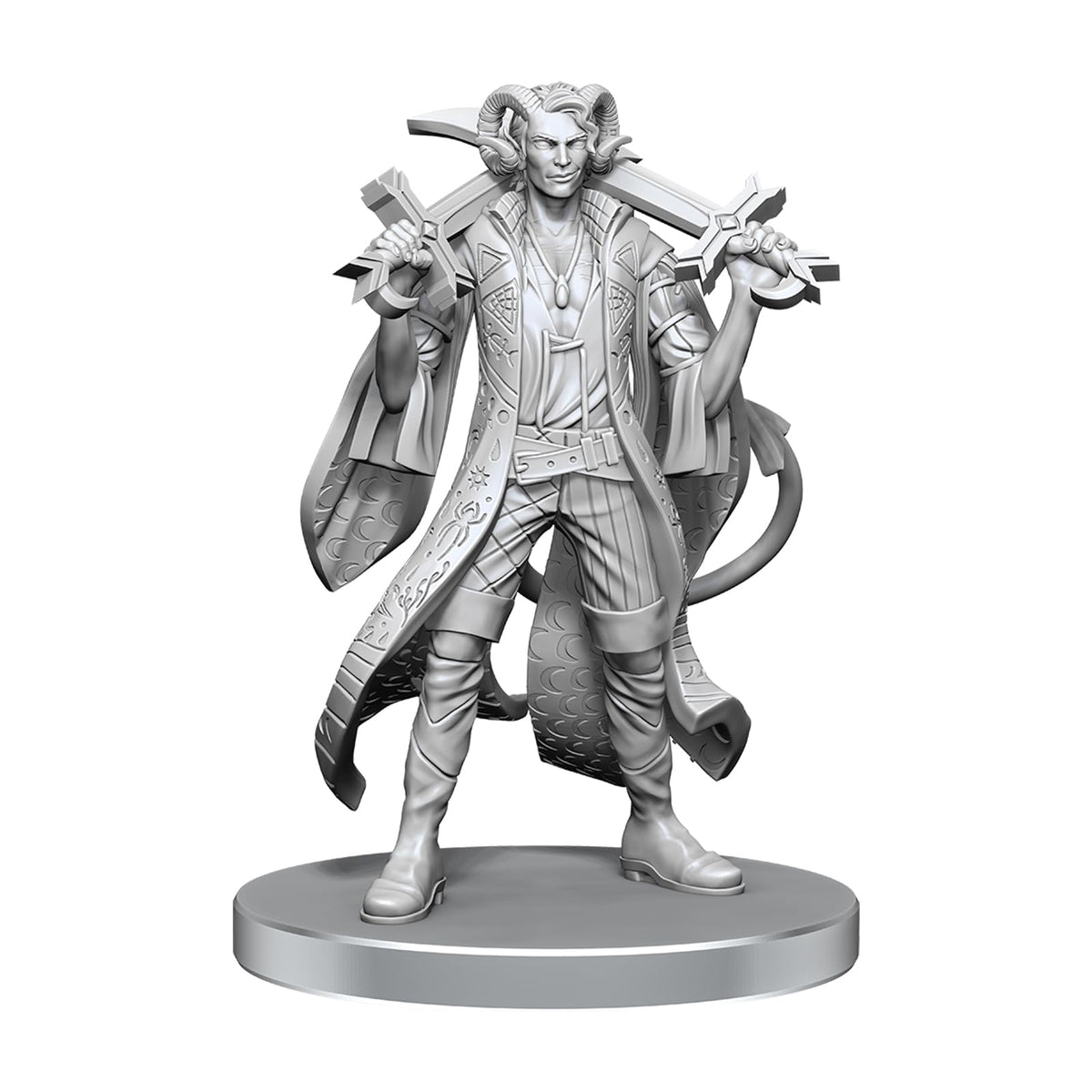 WizKids Critical Role Unpainted Miniatures - Mollymauk Tealeaf & Caduceus Clay Two-in-One Pack | Ready to Paint