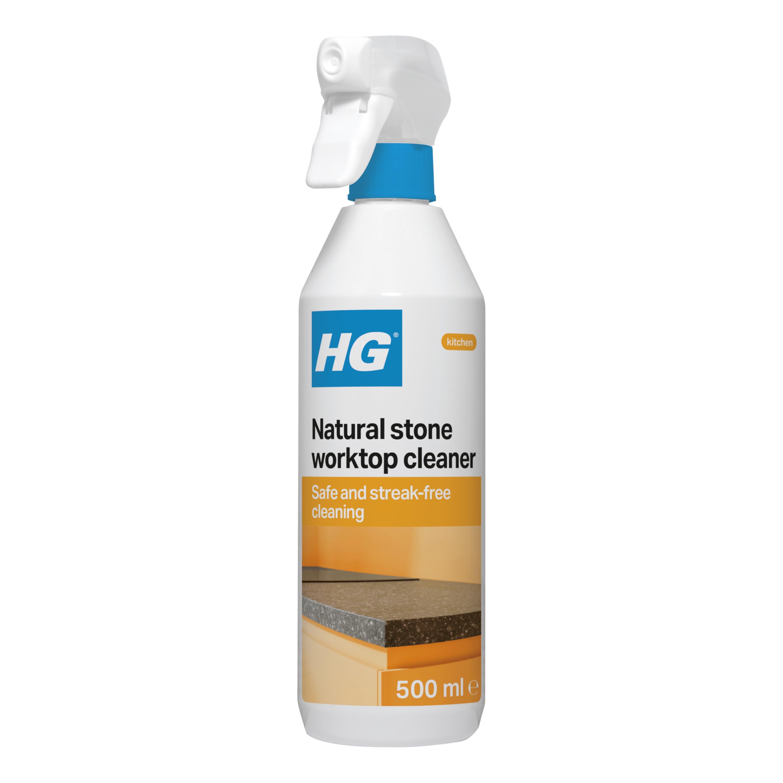 HG Natural Stone Worktop Cleaner - Streak-Free Shine for Marble, Granite & Countertops | 500ml Spray 1