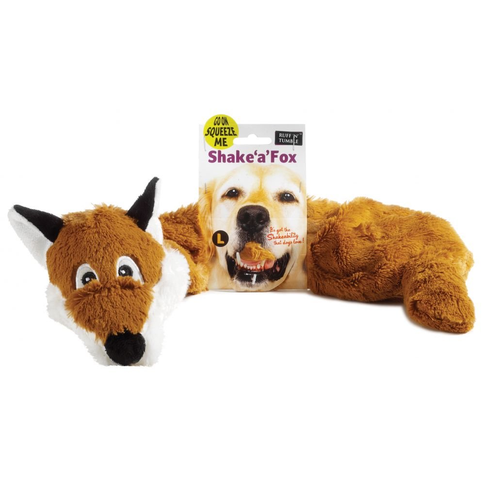 Sharples Shake 'a' Fox Large Squeak Toy - Stuffingless Prey Mimicry | 50.5cm