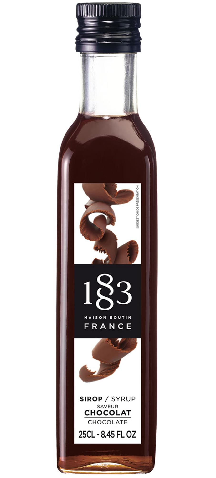 1883 Maison Routin Premium Chocolate Syrup - Rich Cocoa Flavour | 250ml Glass Bottle