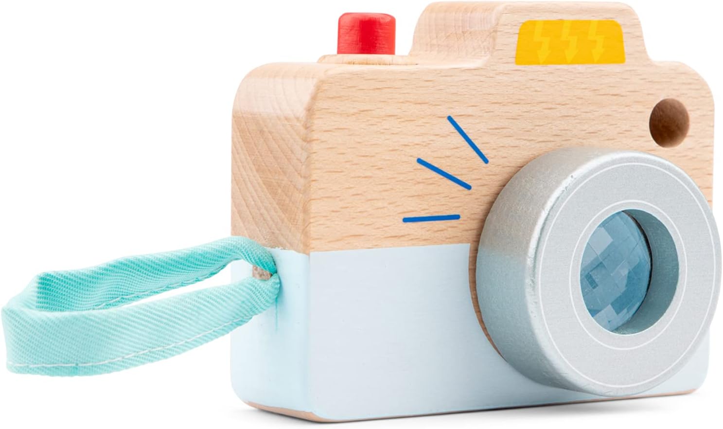 New Classic Toys Wooden Camera - Educational Color Perception Toy for Toddlers 18 Months+ 2