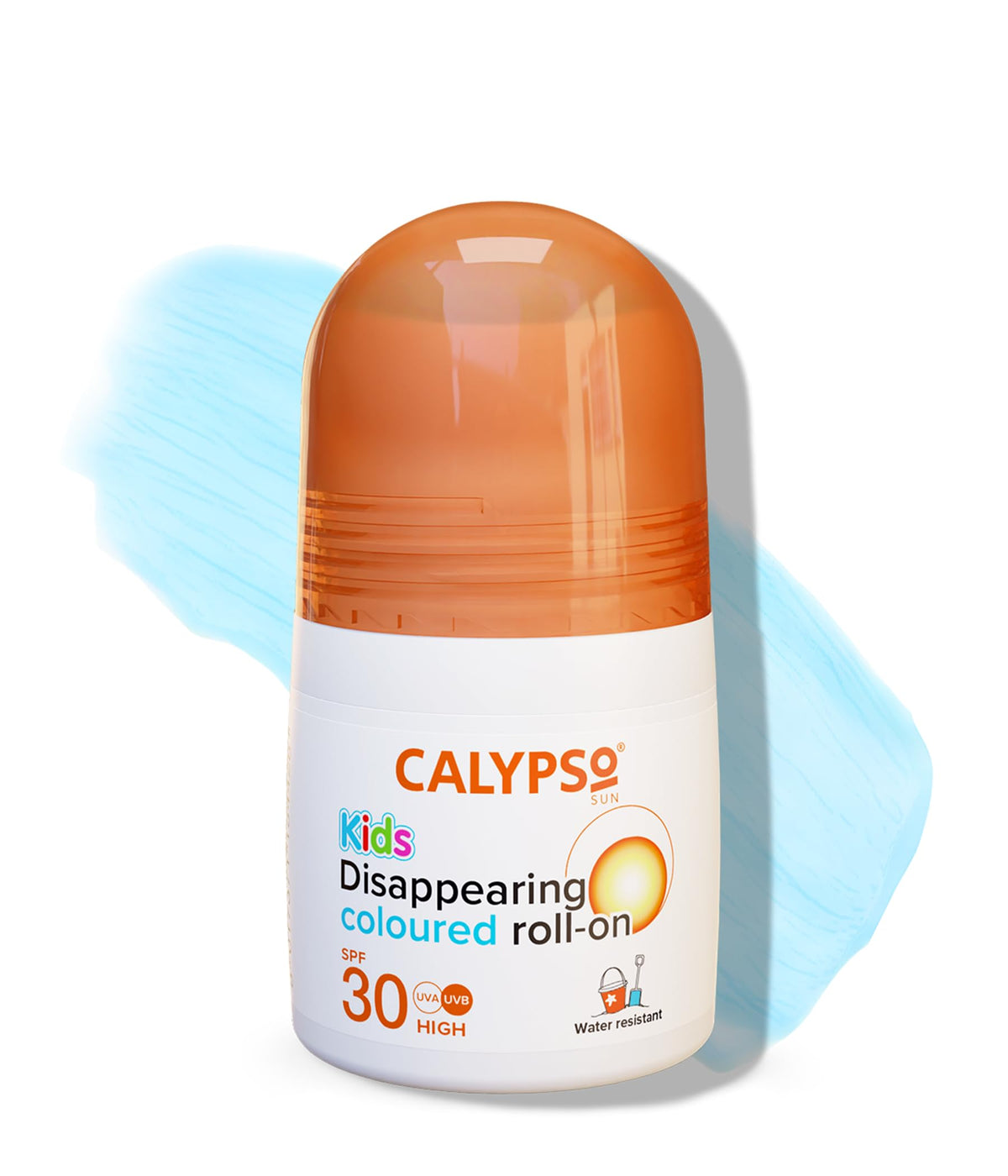 Calypso Kids Blue Roll On Lotion SPF 30 - 50 ml | Water Resistant | UVA/UVB Protection