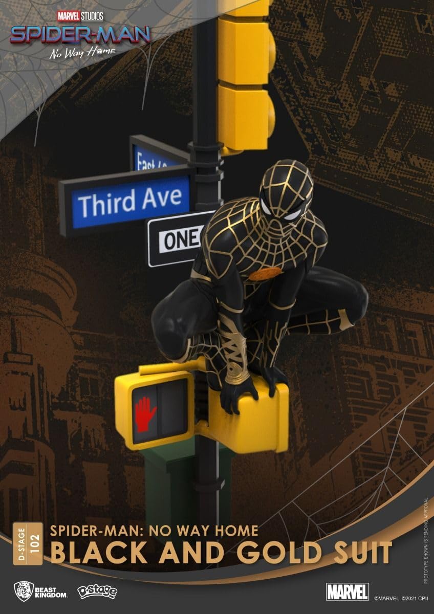 Beast Kingdom DS-102-Spider-Man: No Way Home-Black and Gold Suit