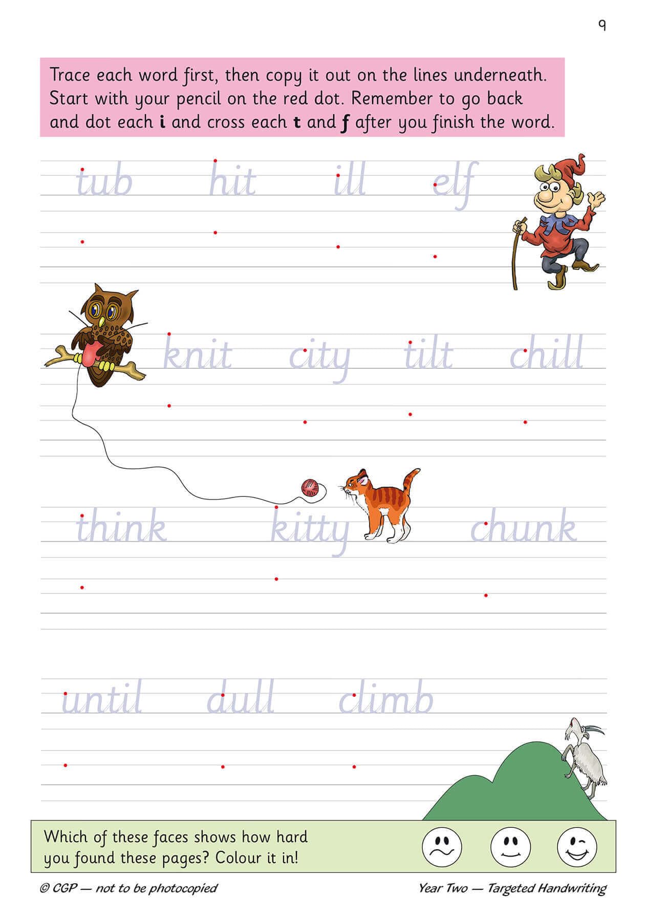 CGP KS1 English Targeted Practice Book - Handwriting Practice for Year 2 | Paperback | 32 Pages 5