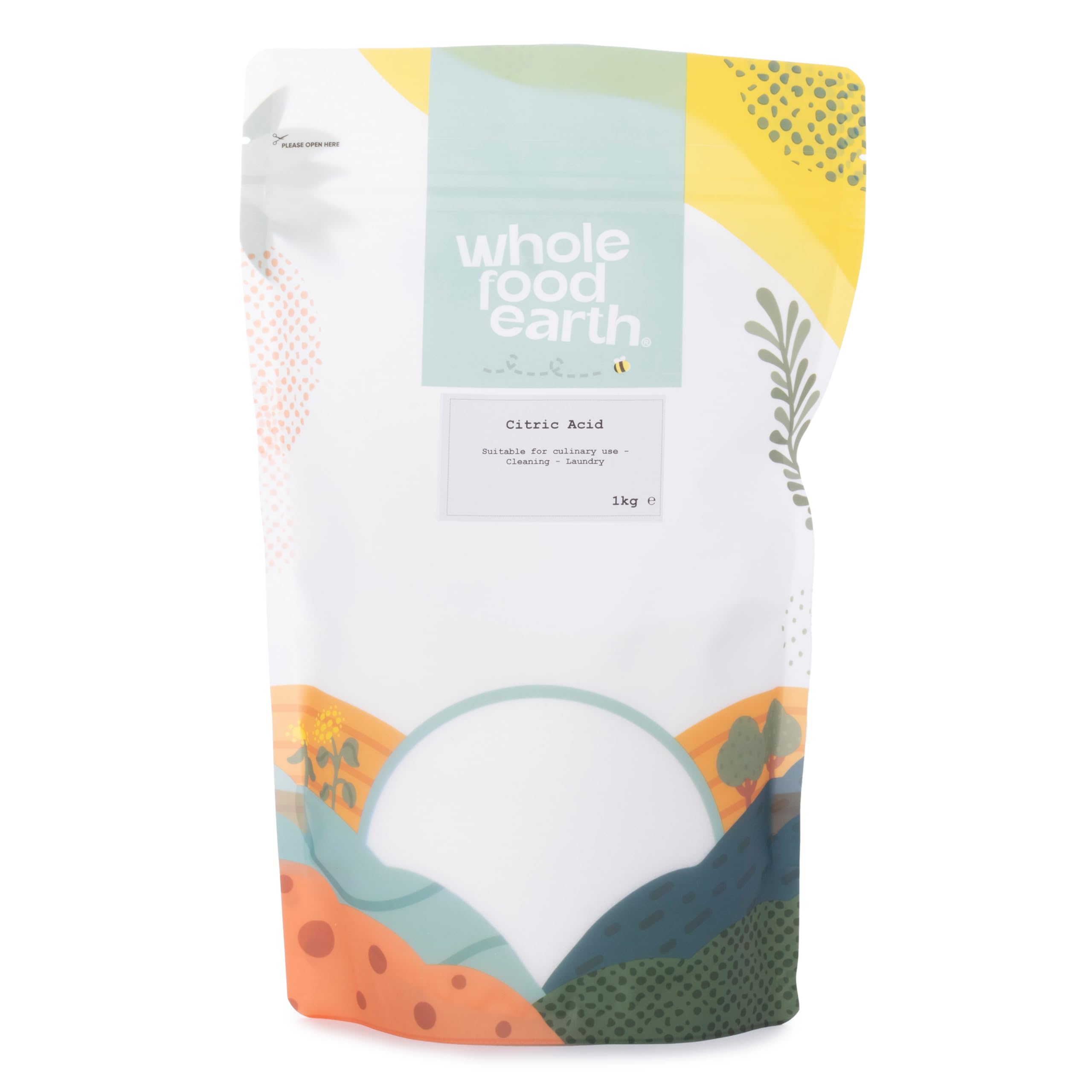 Wholefood Earth Food Grade Anhydrous Citric Acid Powder | 1kg