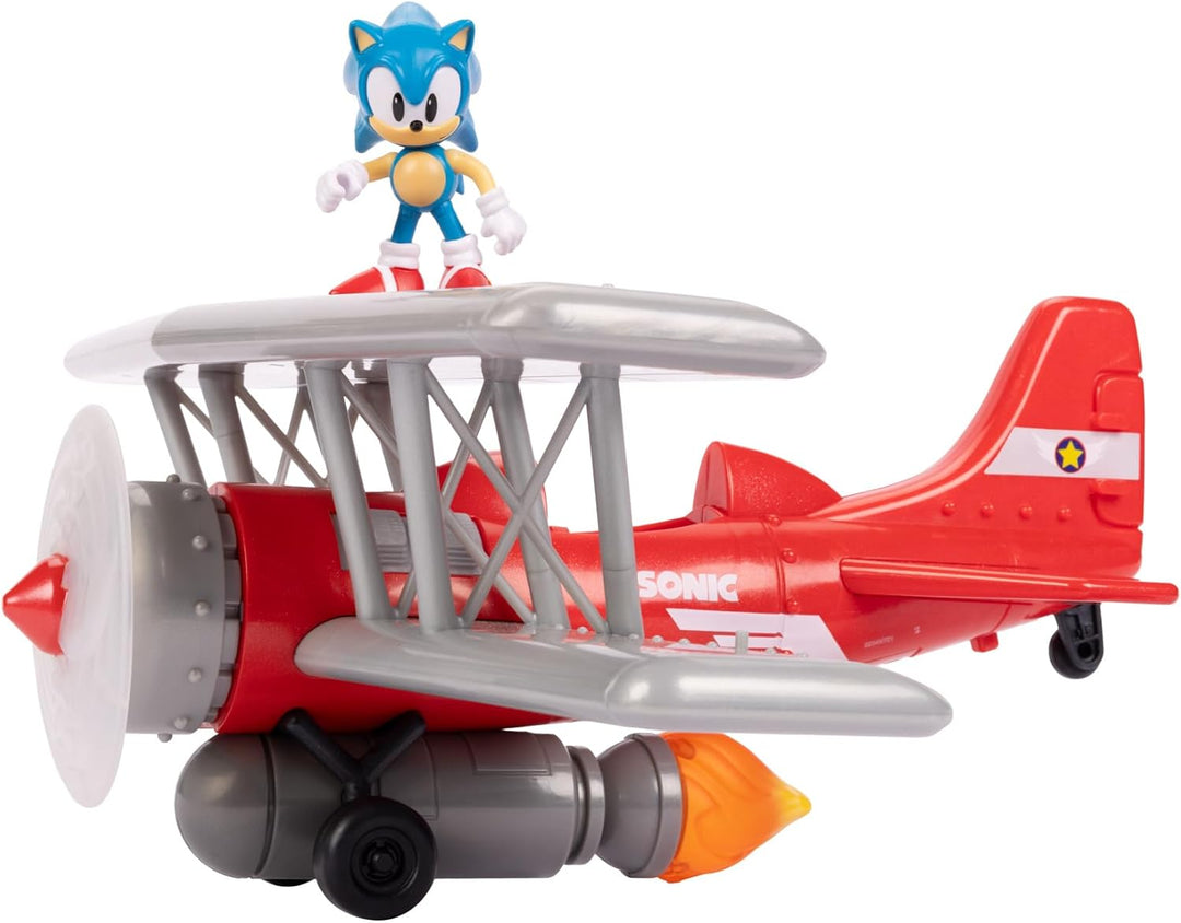 Sonic The Hedgehog Tornado Biplane Playset - 2.5" Sonic Figure Included, Ages 3+