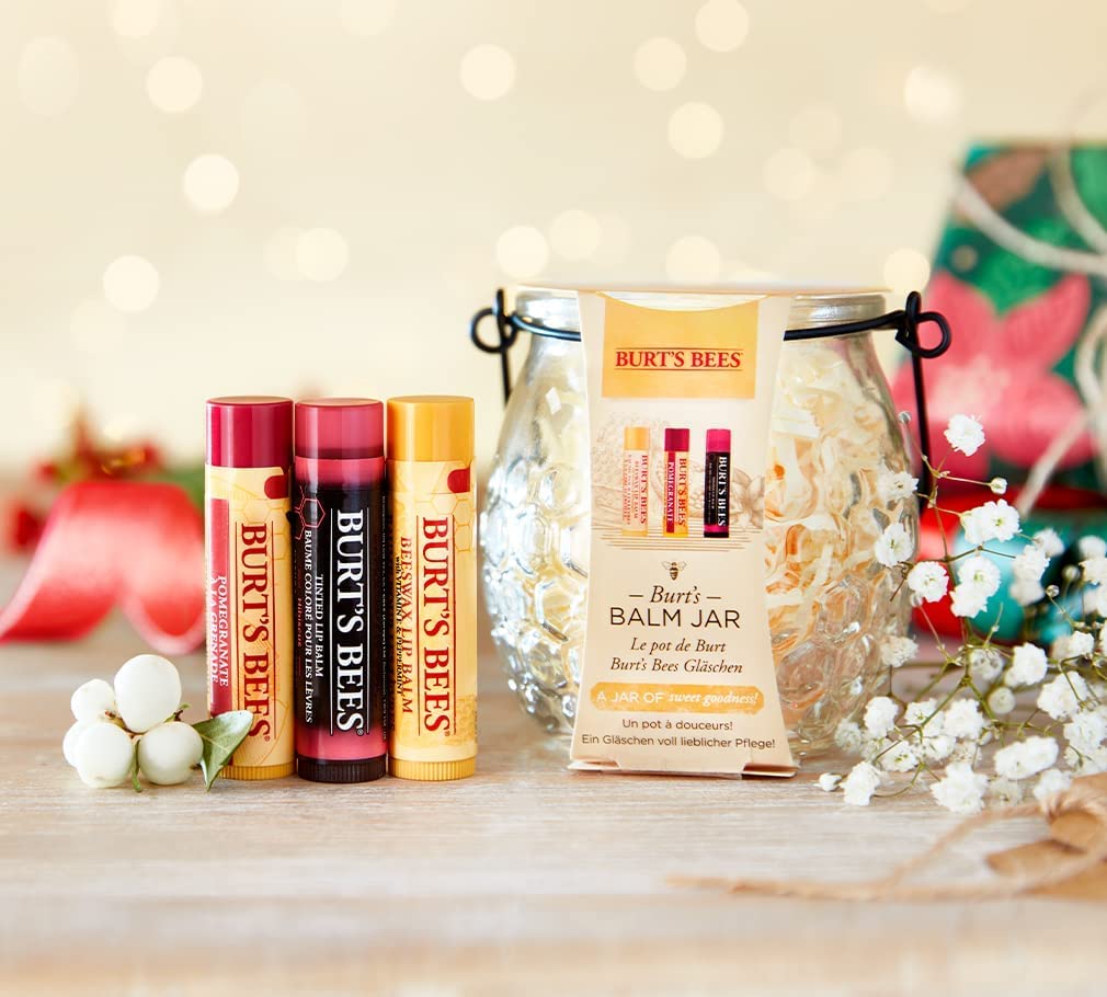 Burt's Bees Lip Balm Jar Moisturising Gift Set - 3 Count 6
