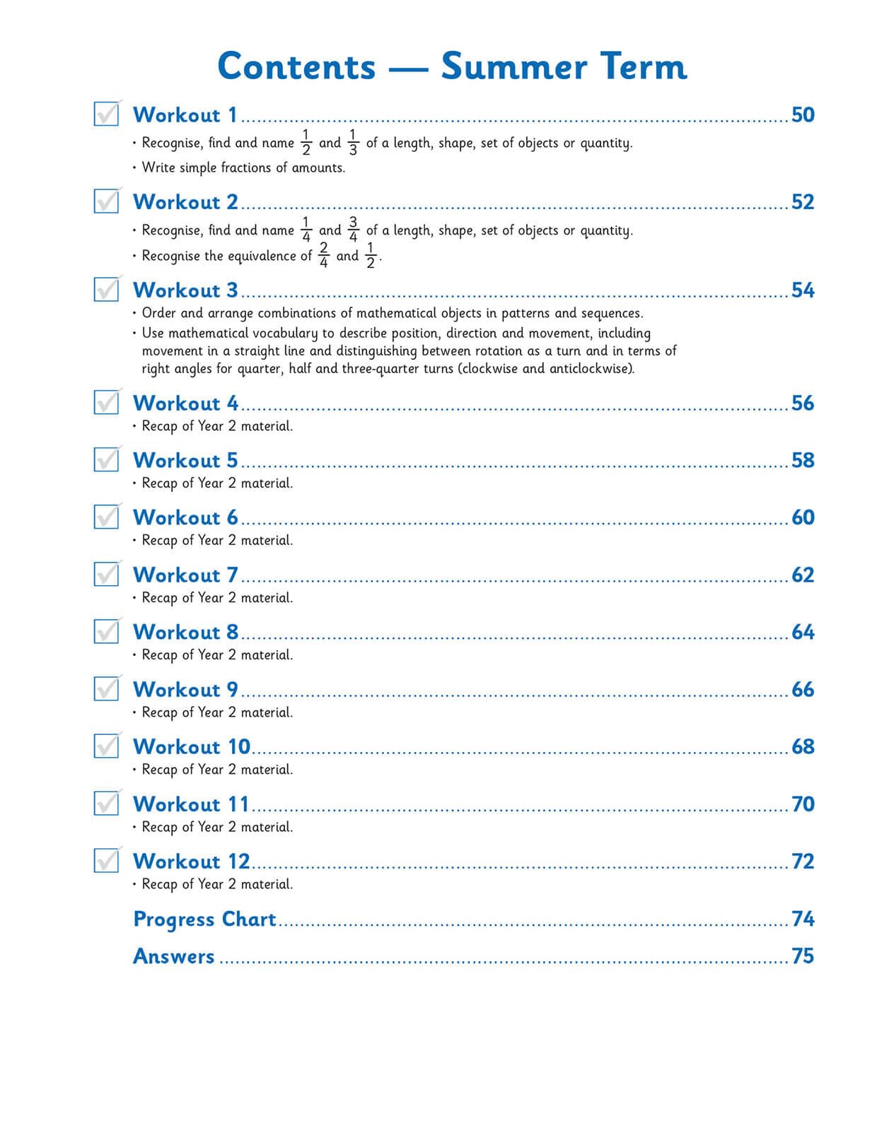 CGP KS1 Maths 10-Minute Weekly Workouts - Year 2 Study Aid | Paperback | English 4