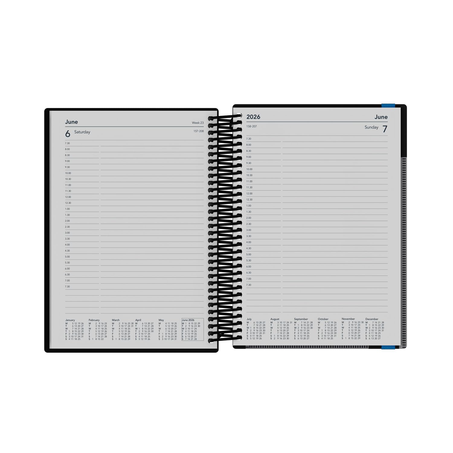 Collins Delta 2026-2027 Academic Year Planner - A5 Day-to-Page Organizer | Hard Cover | Blue 2
