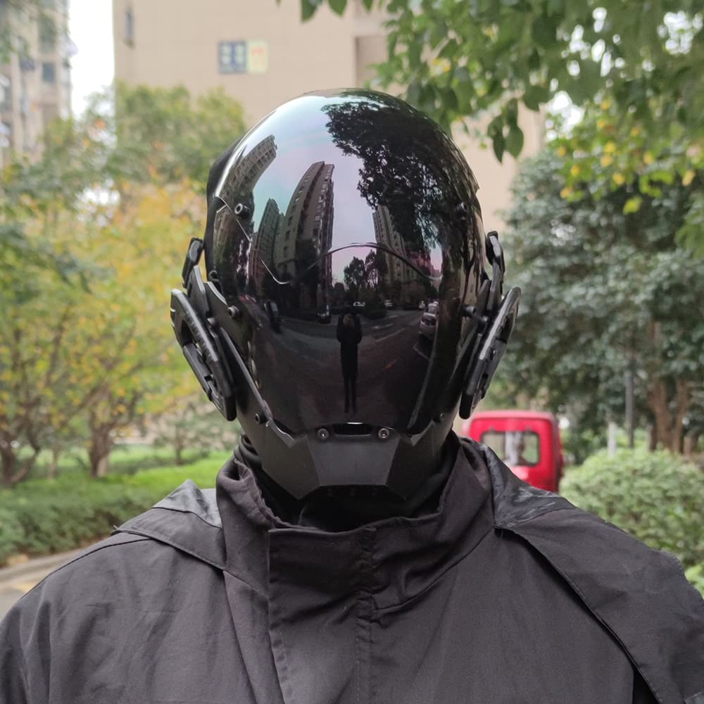 KYEDAY Punk Cyber Mask - Adult Halloween Cosplay | Polycarbonate | Adjustable Straps 5