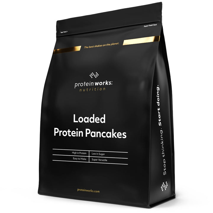 THE PROTEIN WORKS Loaded Protein Pancake Mix - High Protein, Low Sugar Breakfast Mix with Tri-Protein Blend