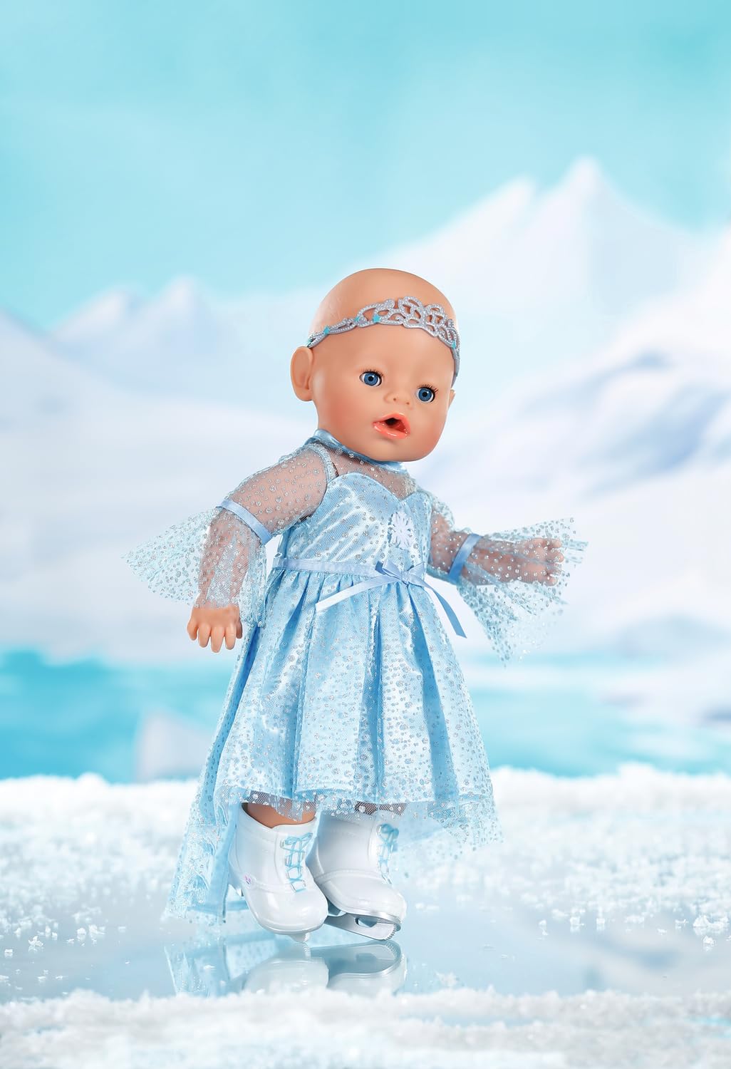 BABY born Princess on Ice 836095 - Princess Dress with Ice Skates & Tiara for Dolls 15