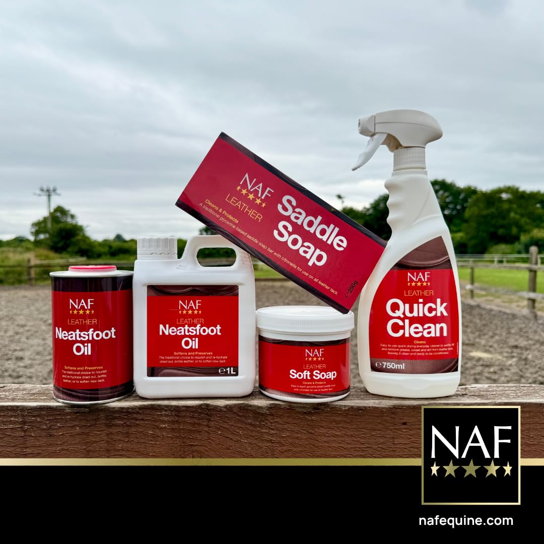 NAF Leather Soft Soap - Glycerine-Based Cleaner for Suppleness | 450g Solid | Citronella Scent 4