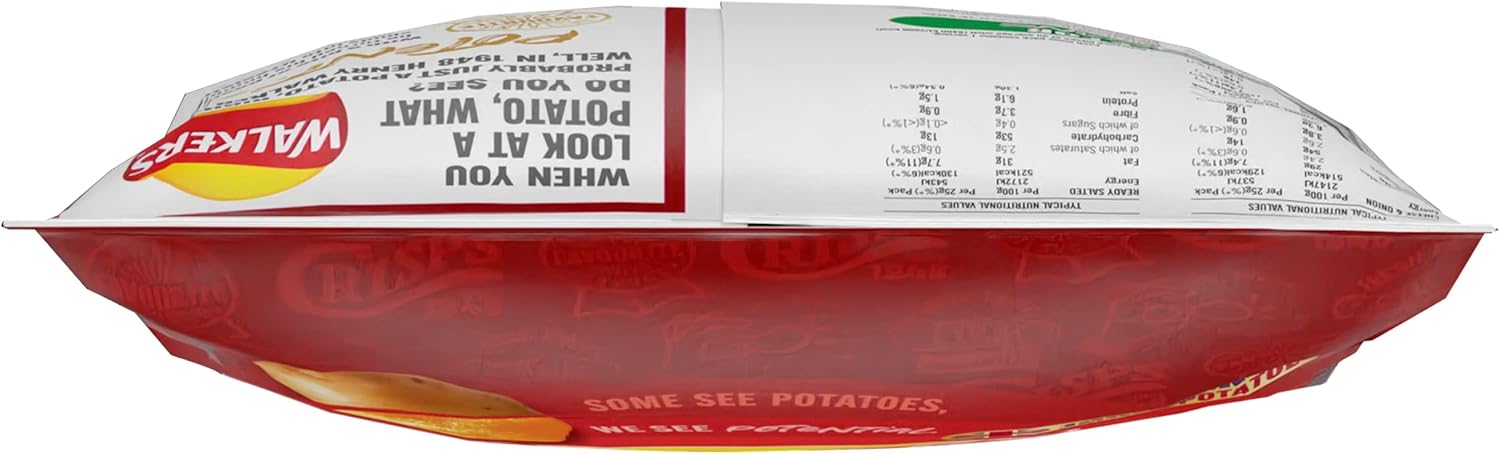 Walkers Classic Variety Multipack Crisps 6x25g - Ready Salted, Cheese & Onion, Salt & Vinegar 2