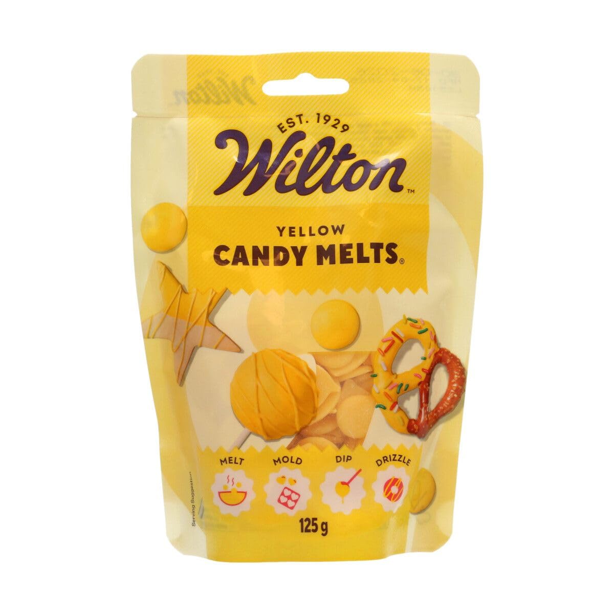 Wilton Candy Melts Yellow - Easy-Melt Sweet Creamy Flavour for Dipping & Molding | 125g