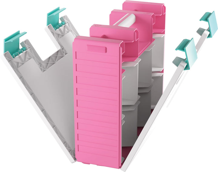 Gamegenic Game Castle Pink/White/Teal Board Game Storage Case