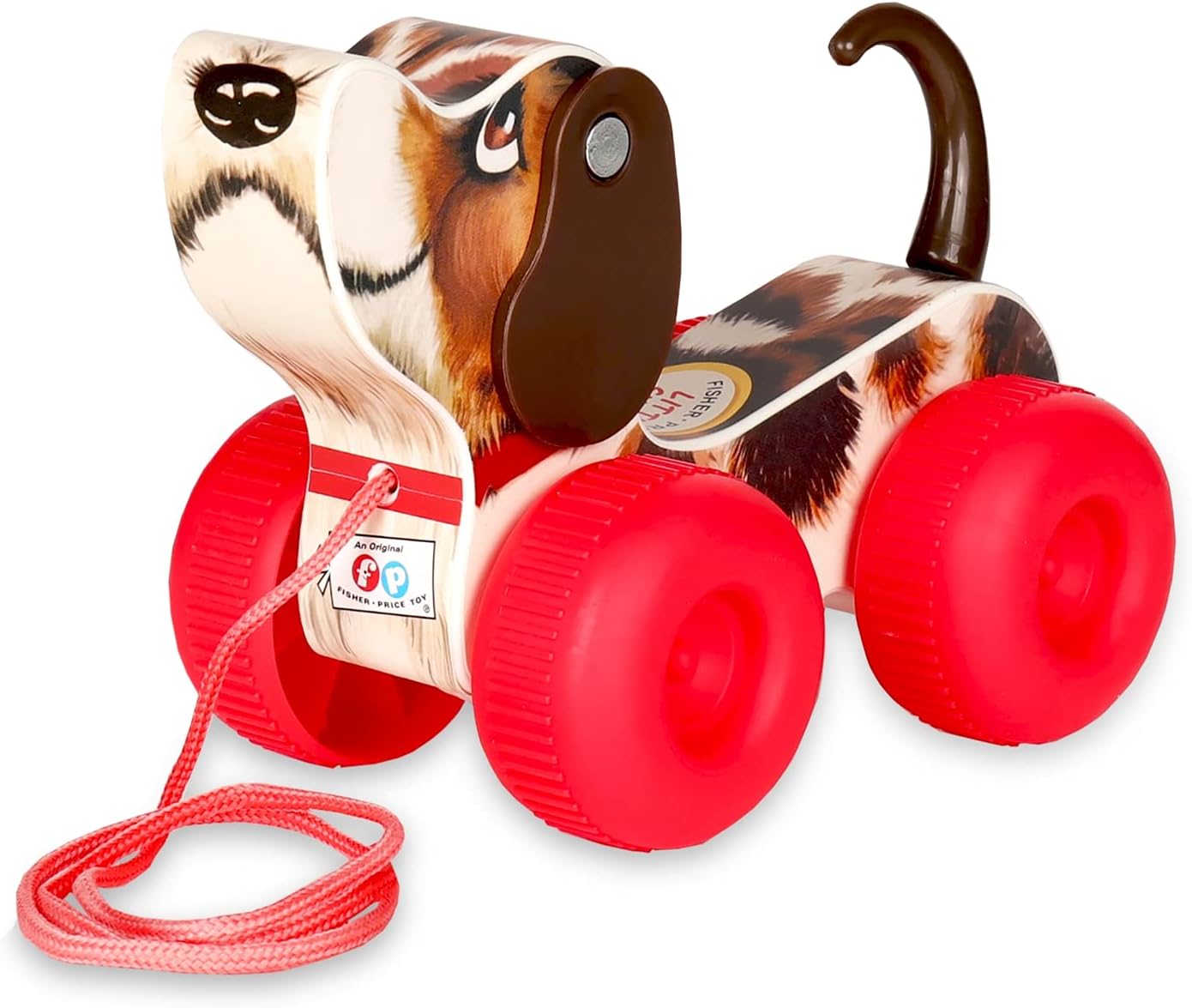 Fisher-Price Little Snoopy Pull-Along Toy - Retro Wooden Dog for Toddlers 6m+