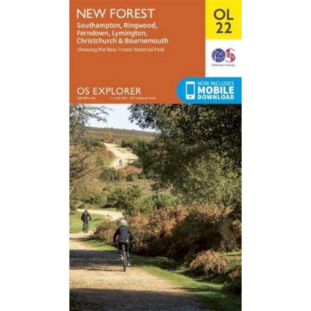 Ordnance Survey New Forest Map OL22 - Southampton to Bournemouth | OS Explorer Map | Folded Map 1