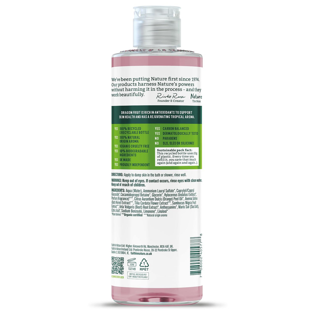 Faith In Nature Dragon Fruit Body Wash - 400 ml, Vegan, SLS & Paraben Free