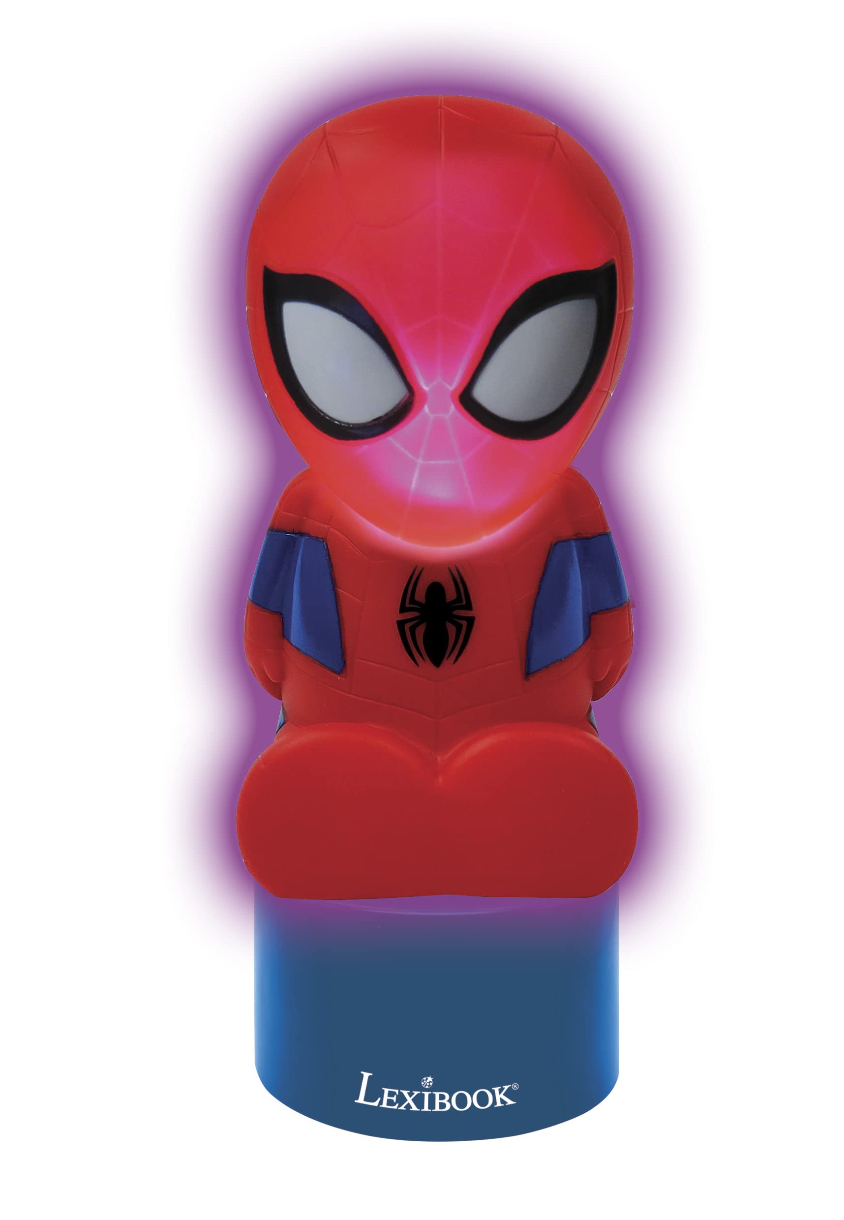 Spiderman Nightlight and Speaker with Color Change, Battery Operated, Blue/Red - NS01SP 2
