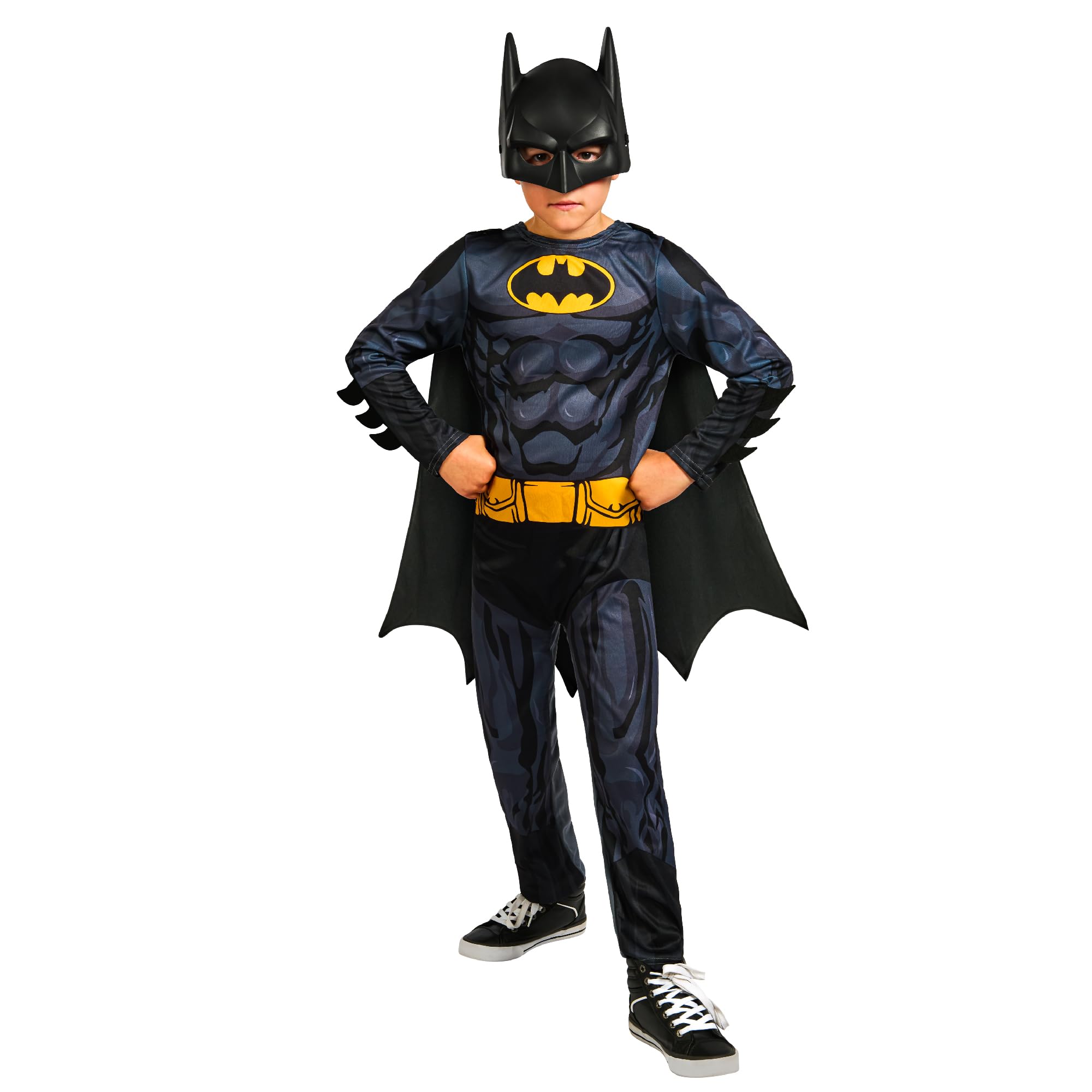 Rubies Batman Childs Costume - Age 3-4 Years | Printed Jumpsuit, Cape & Mask