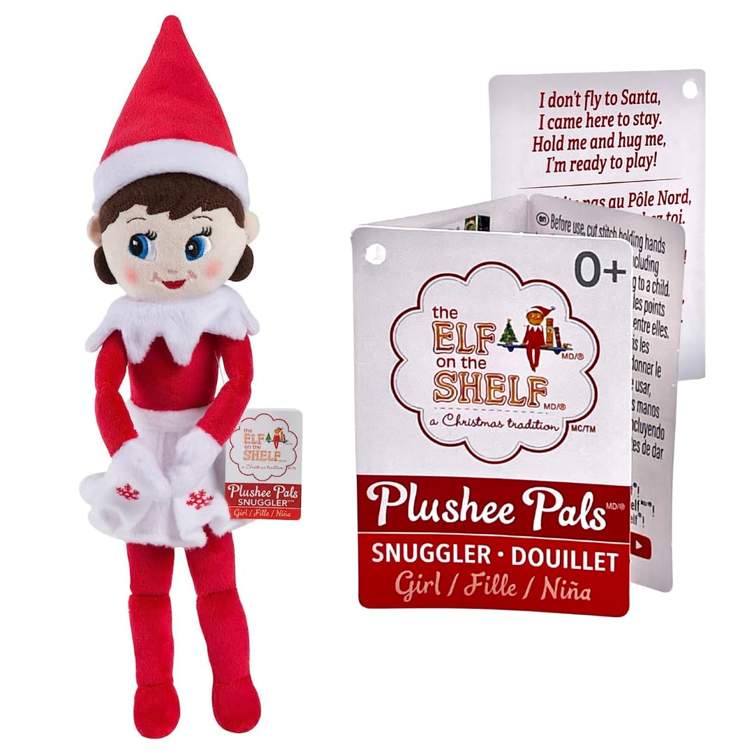 Elf on the Shelf Plushee Pal Snuggler - 12-inch Cuddly Plush Girl Elf 2