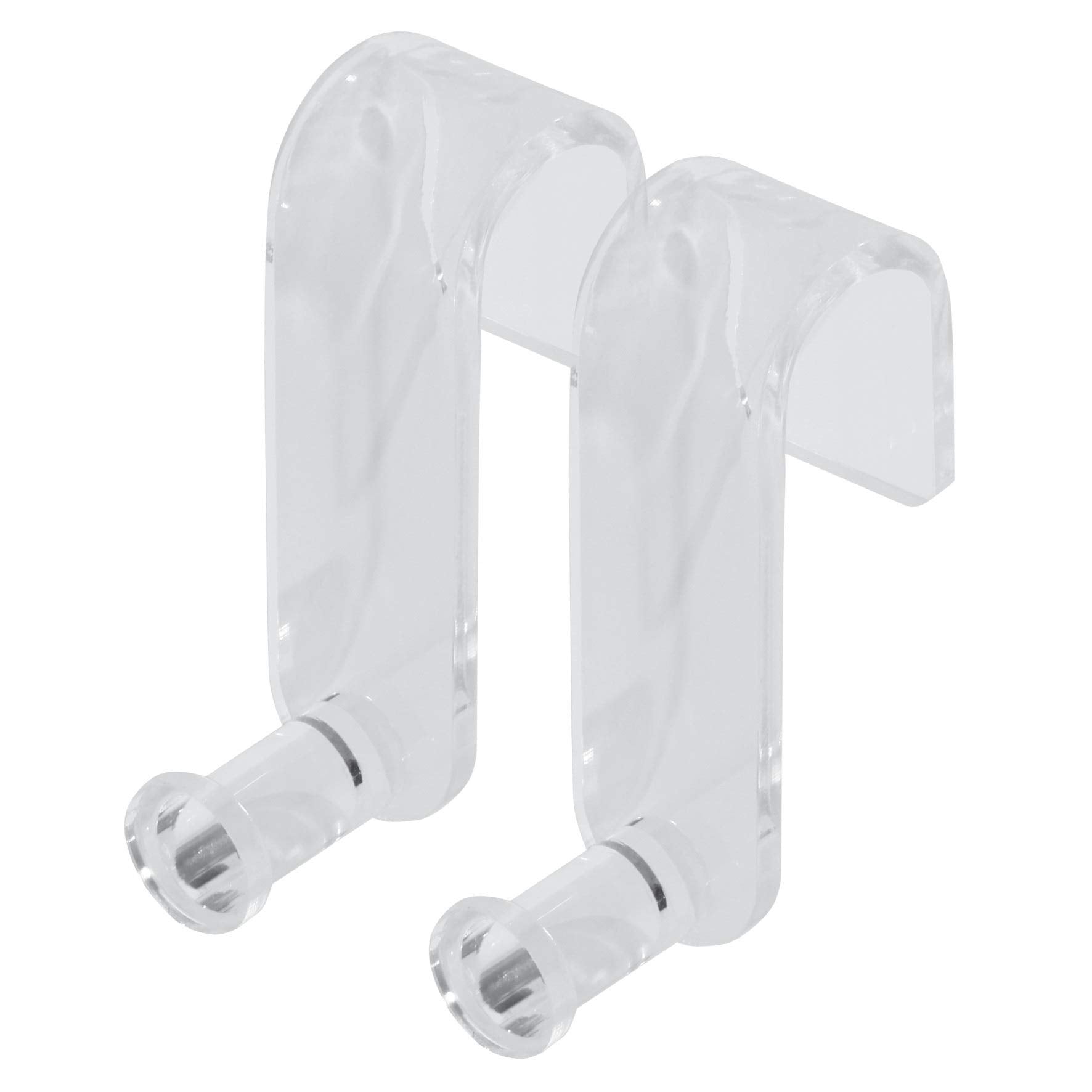 Sigel MU162 Flipchart Hooks - Transparent Acrylic, 2 Pack | 1.8 cm Span | Universal Punching Compatible