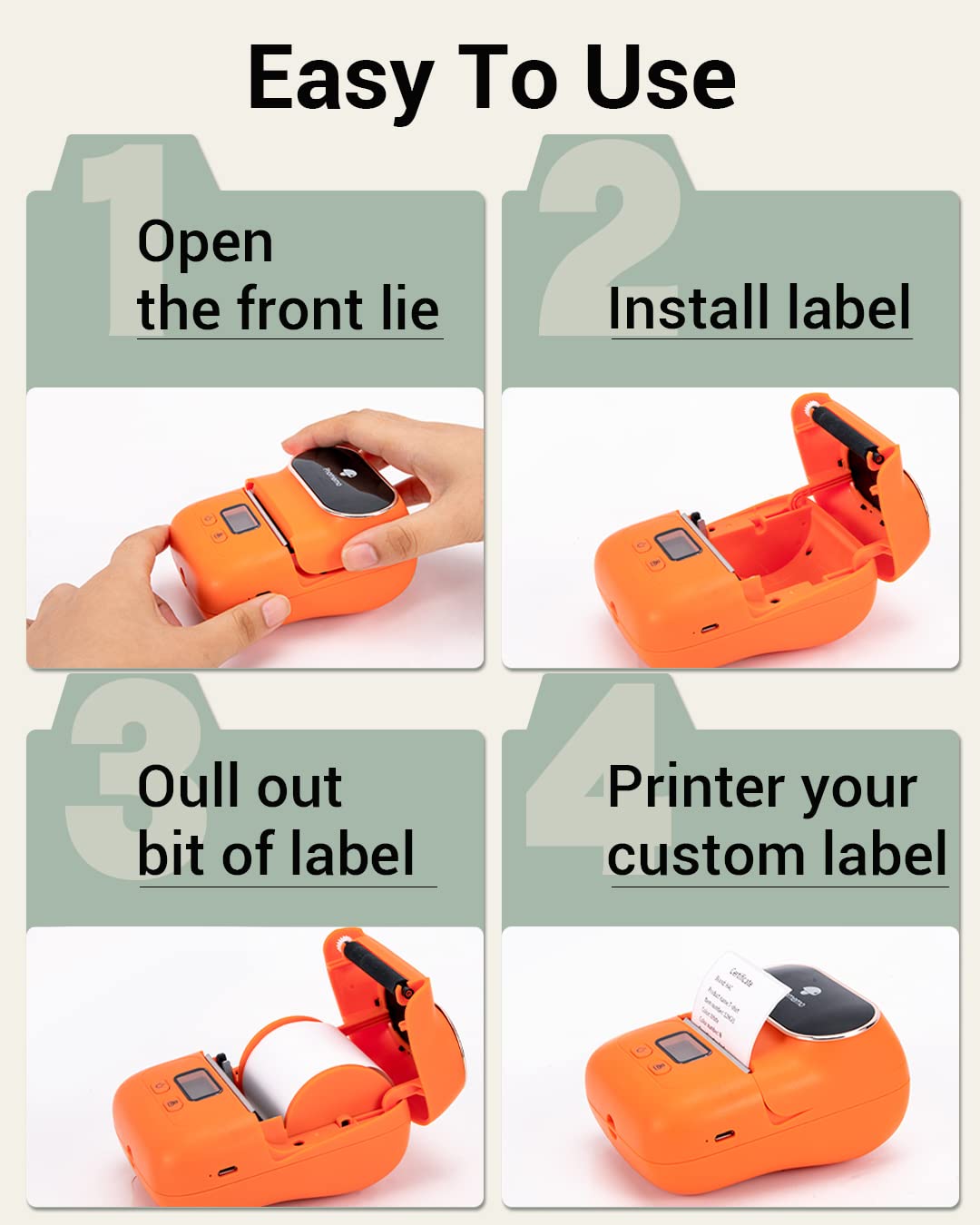Phomemo Thermal Printer Labels - 3 Rolls, 40x30mm White Rectangular, Ink-Free Printing 6