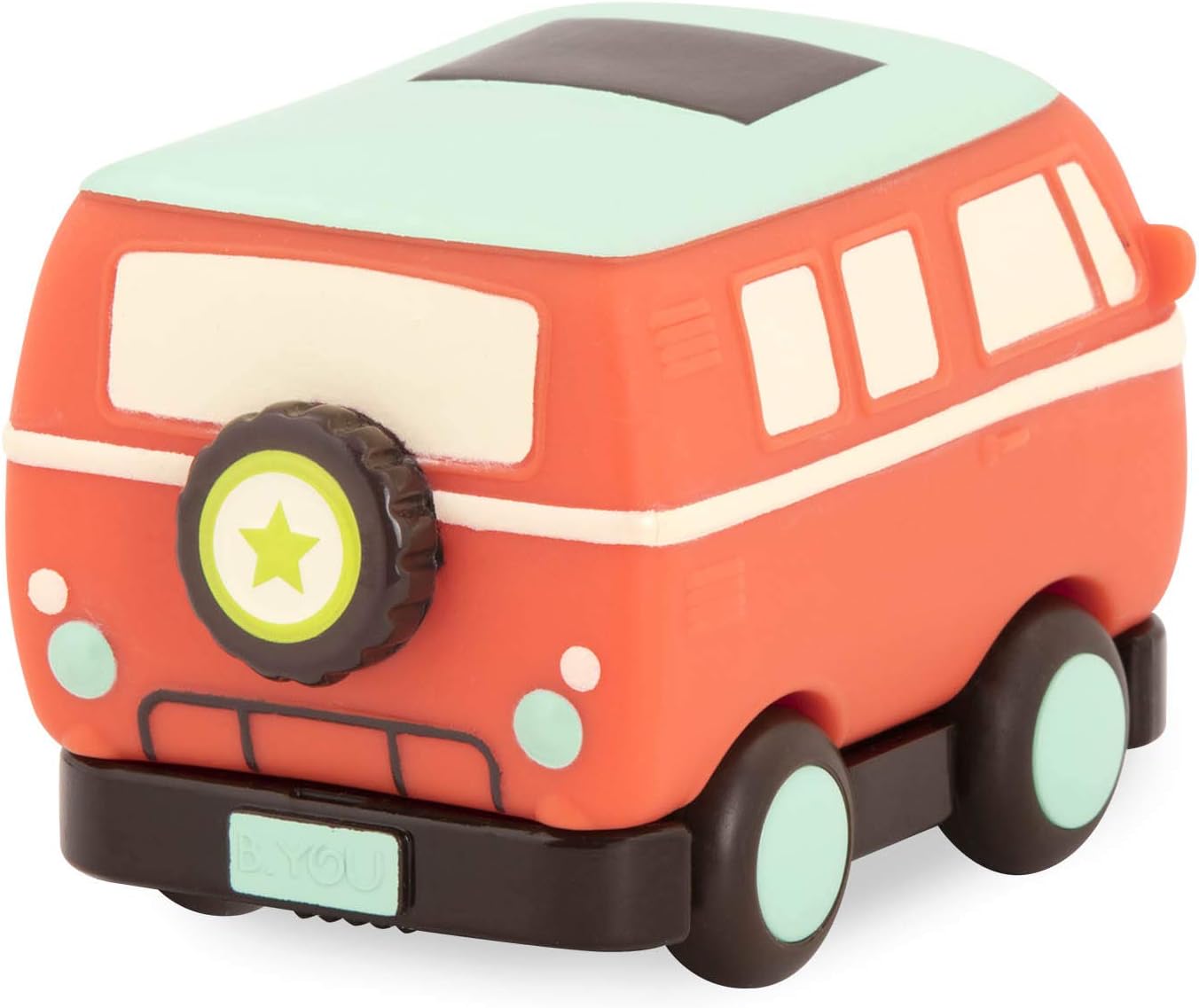 B. Toys Mini Pull-Back Vehicles Set - 3-Pack Friction Cars for Toddlers 12 Months+