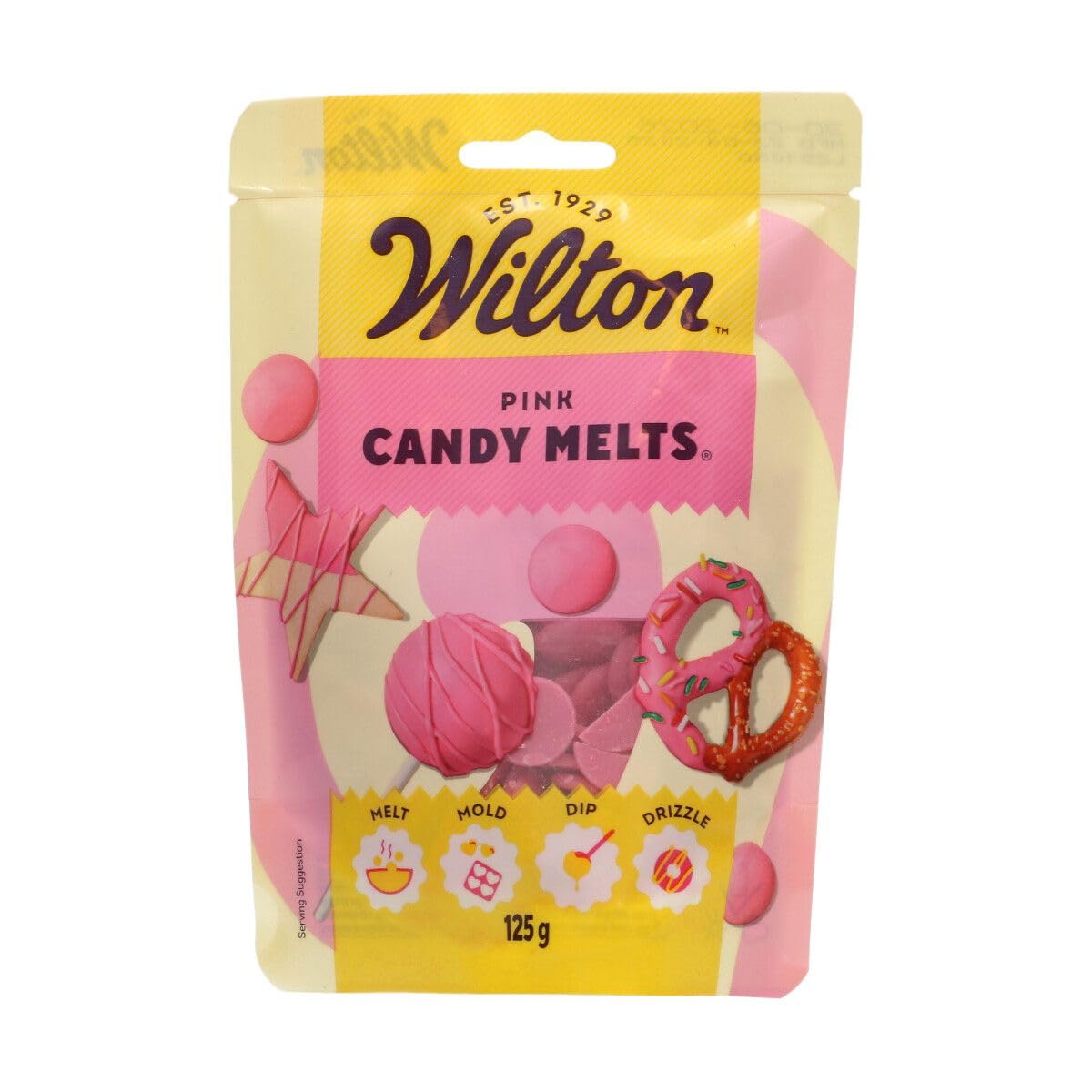 Wilton Candy Melts Pink - Sweet Creamy Flavour Melting Candy for Dipping & Molding | 125g