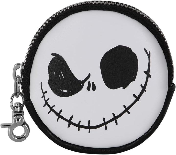 Nightmare Before Christmas Face-Cookie Coin Purse, Black, 8.7 x 8.7 cm